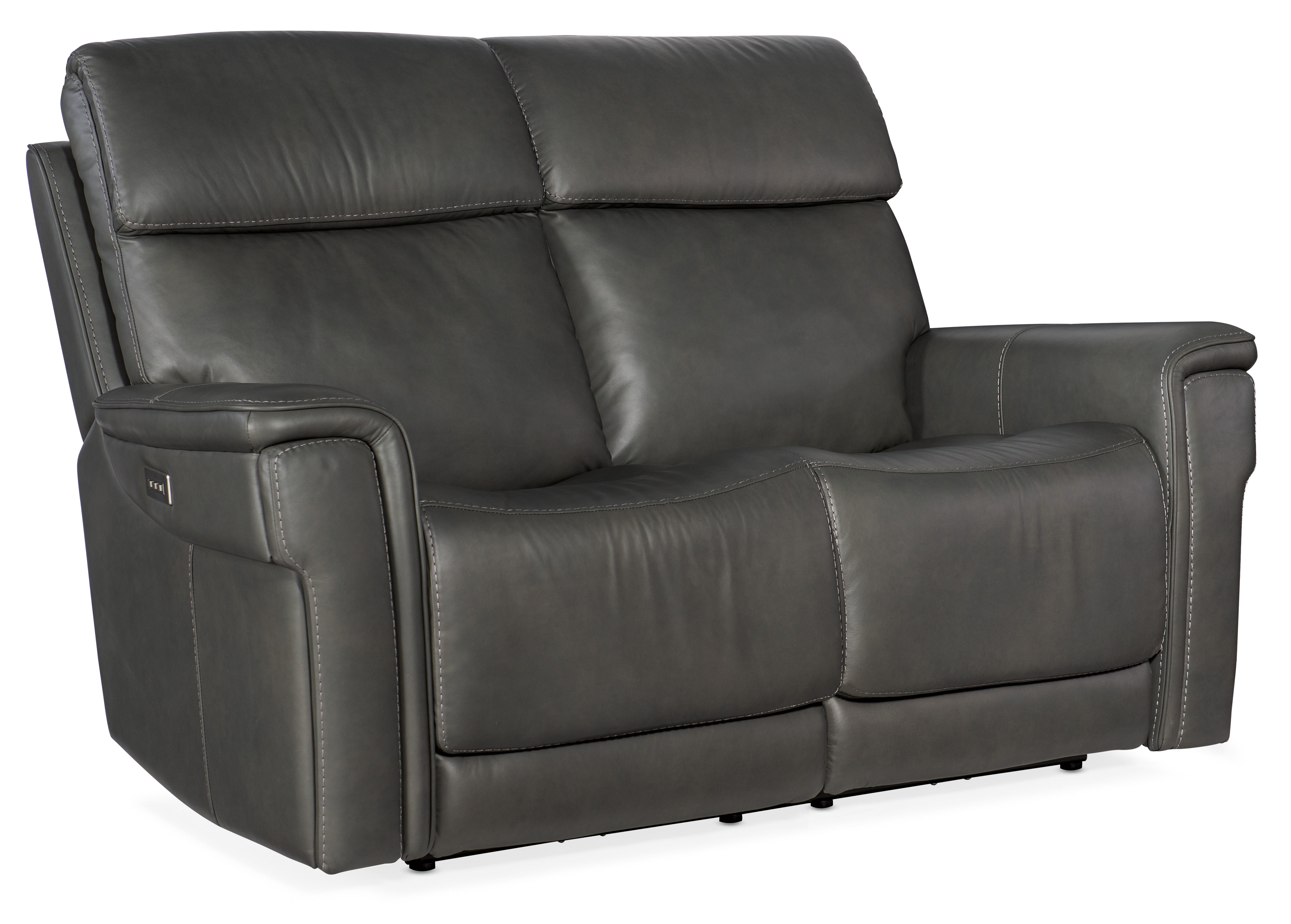 Hooker Furniture Lyra Zero Gravity Power Loveseat with Power Headrest and Lumbar in Medium Gray