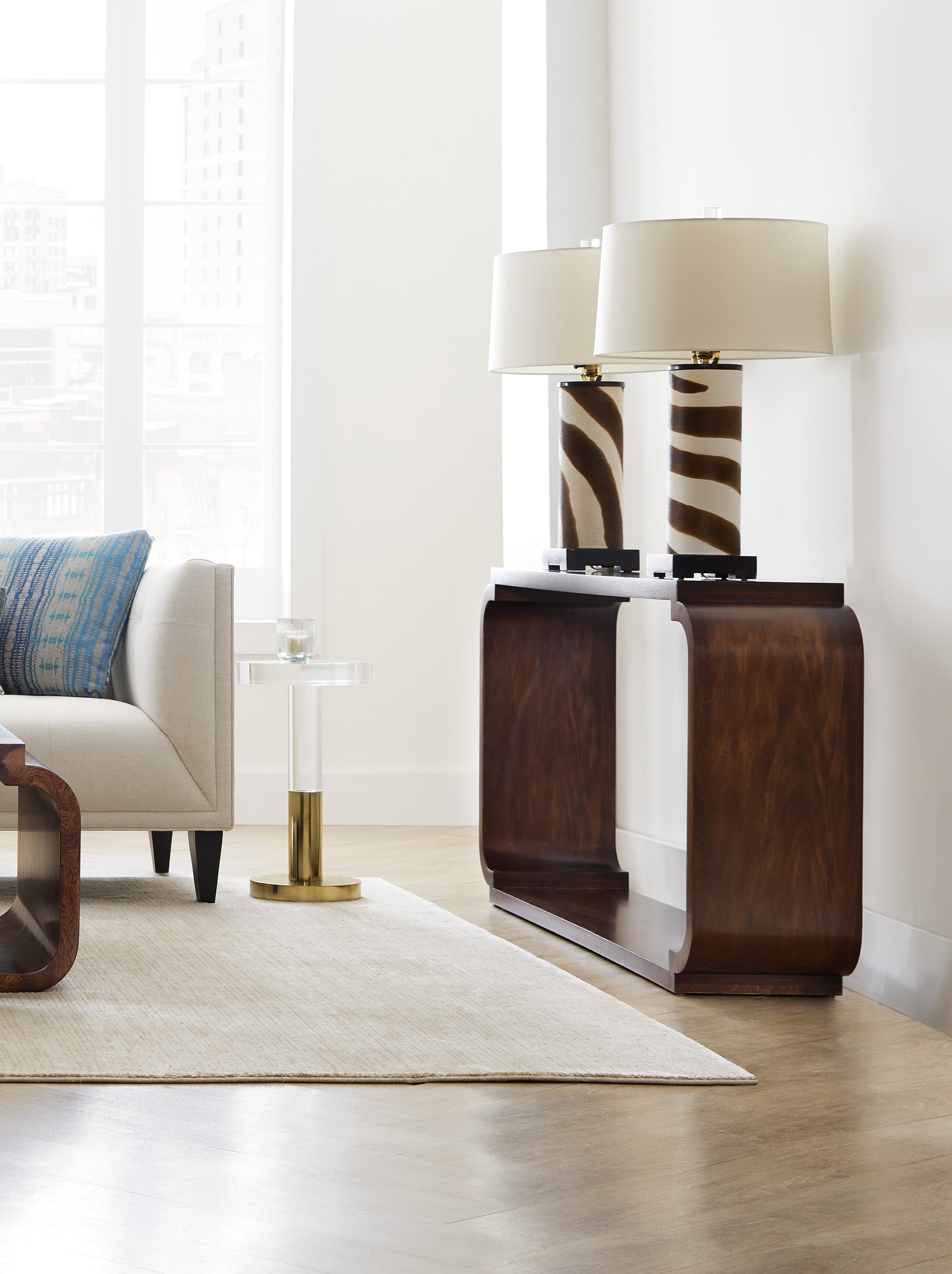 Hooker Furniture Melange Kingston Console Table in Dark Wood