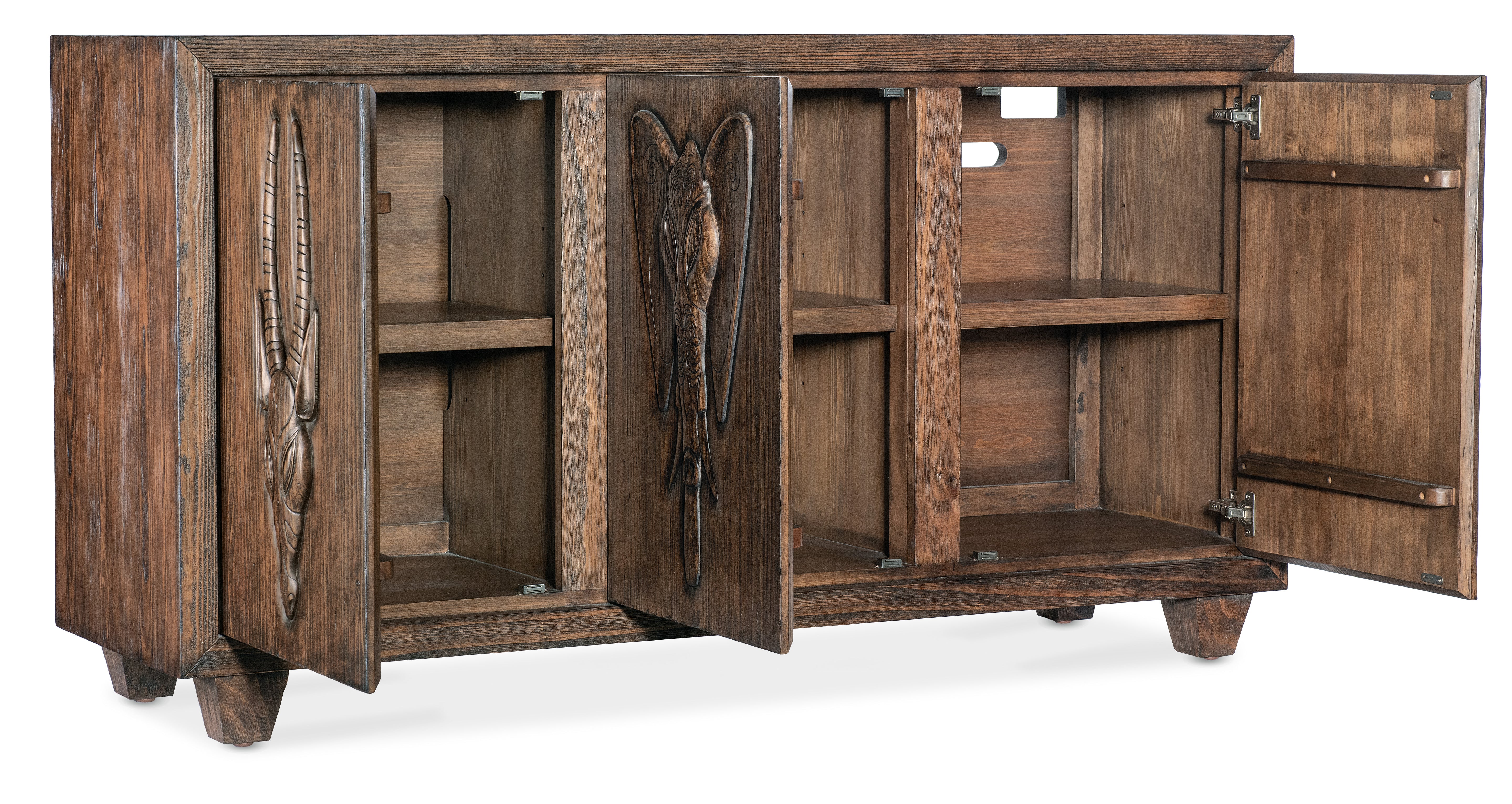 Hooker Furniture Commerce & Market Safari Credenza in Medium Wood