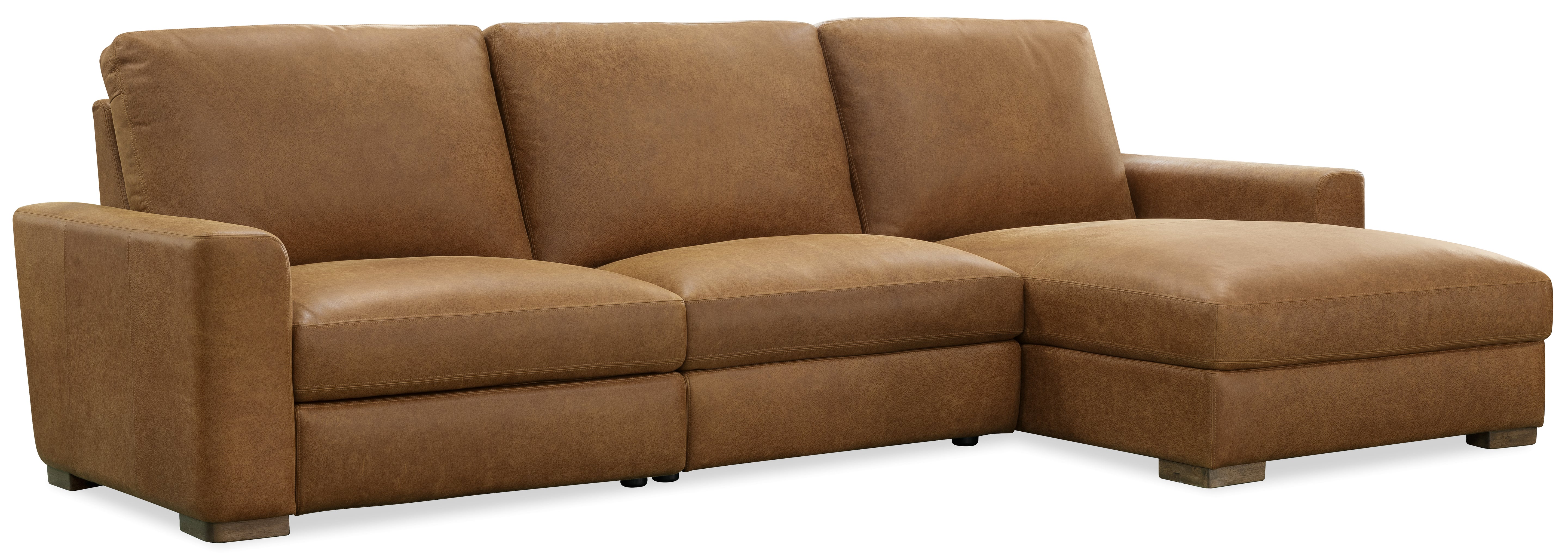 Hooker Furniture Optimus Three-Seat Sectional in Brown