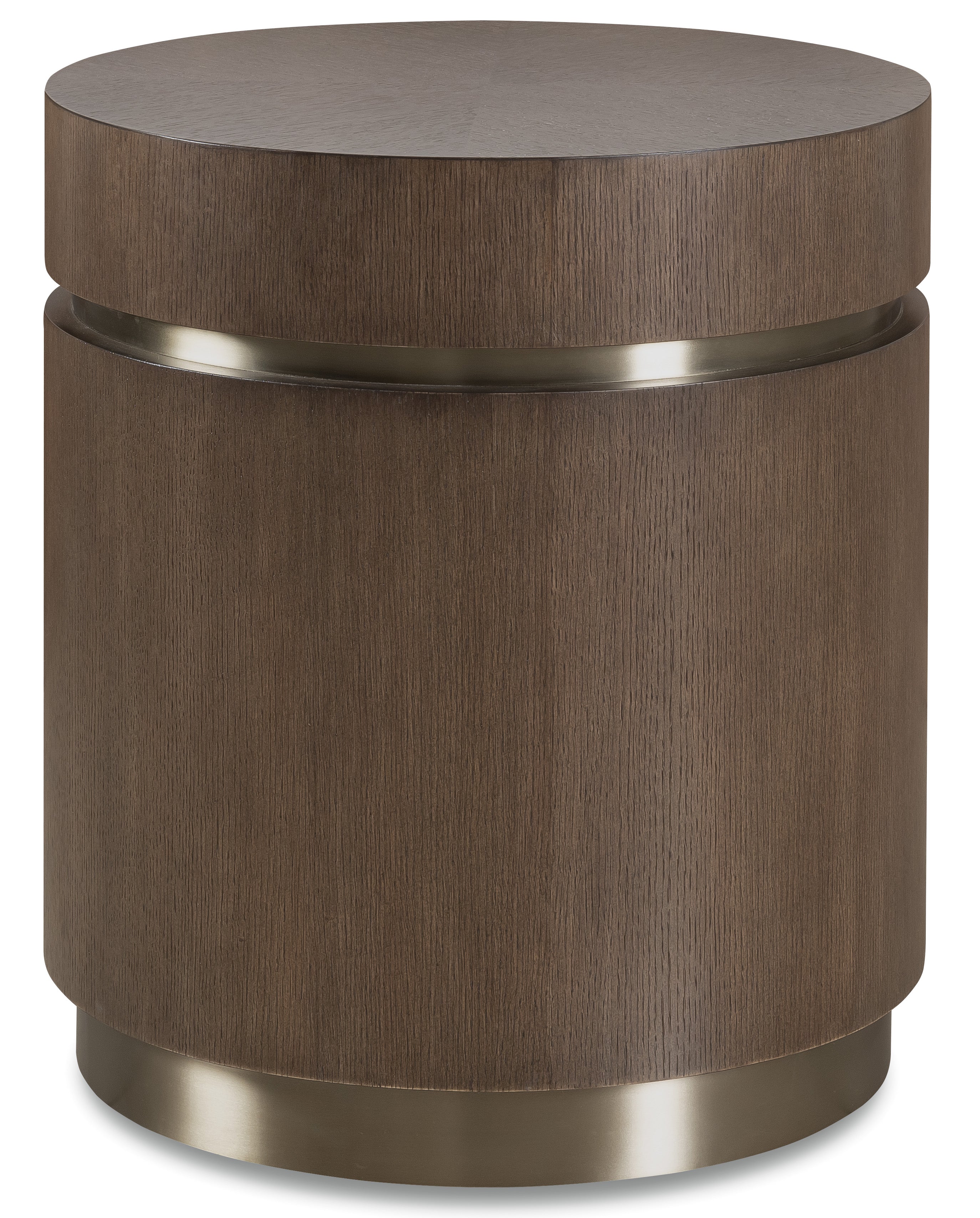 Hooker Furniture Commerce and Market Roll With It Round End Table in Dark Wood