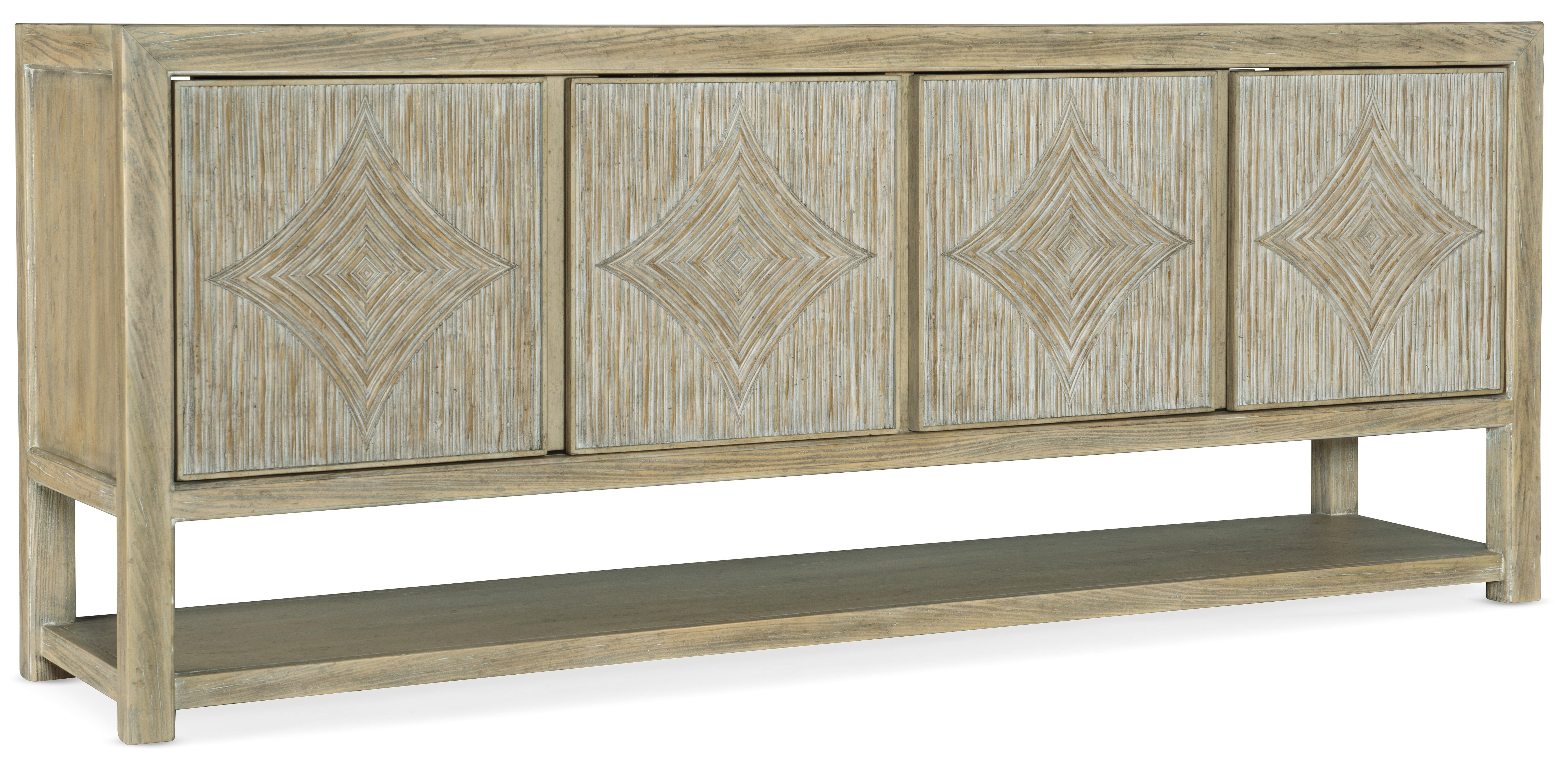 Hooker Furniture Surfrider Entertainment Console in Light Wood