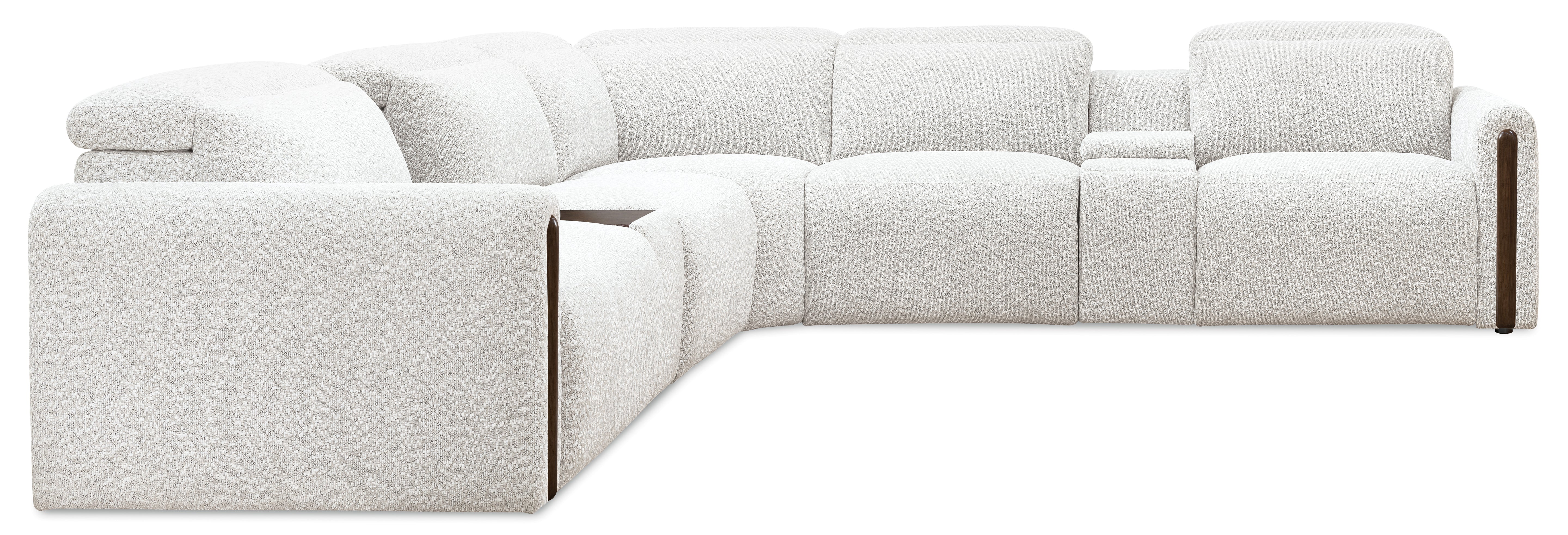 Hooker Furniture Anaheim Seven-Piece Power Sectional in White