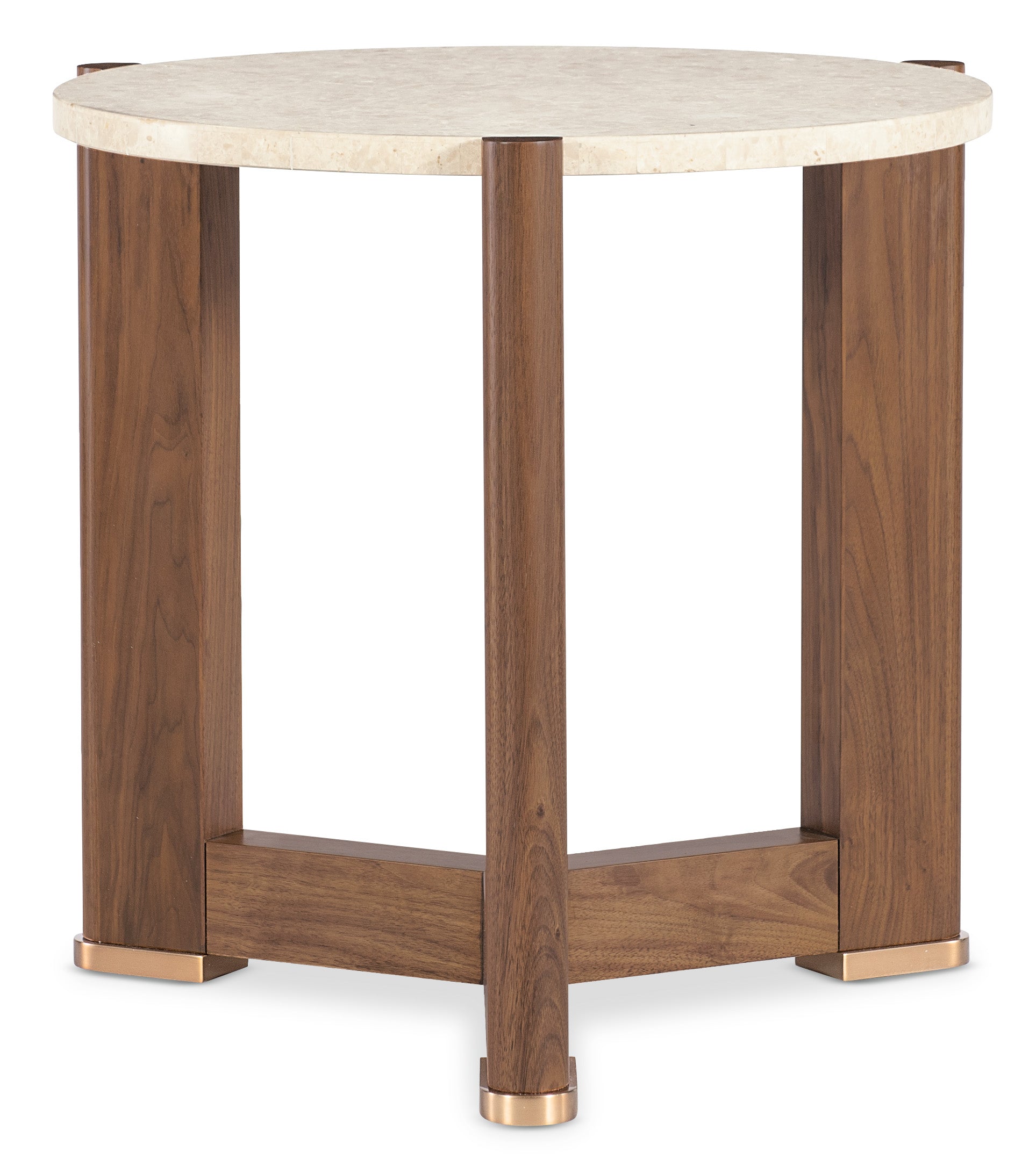 Hooker Furniture Eleana Round End Table in Medium Wood
