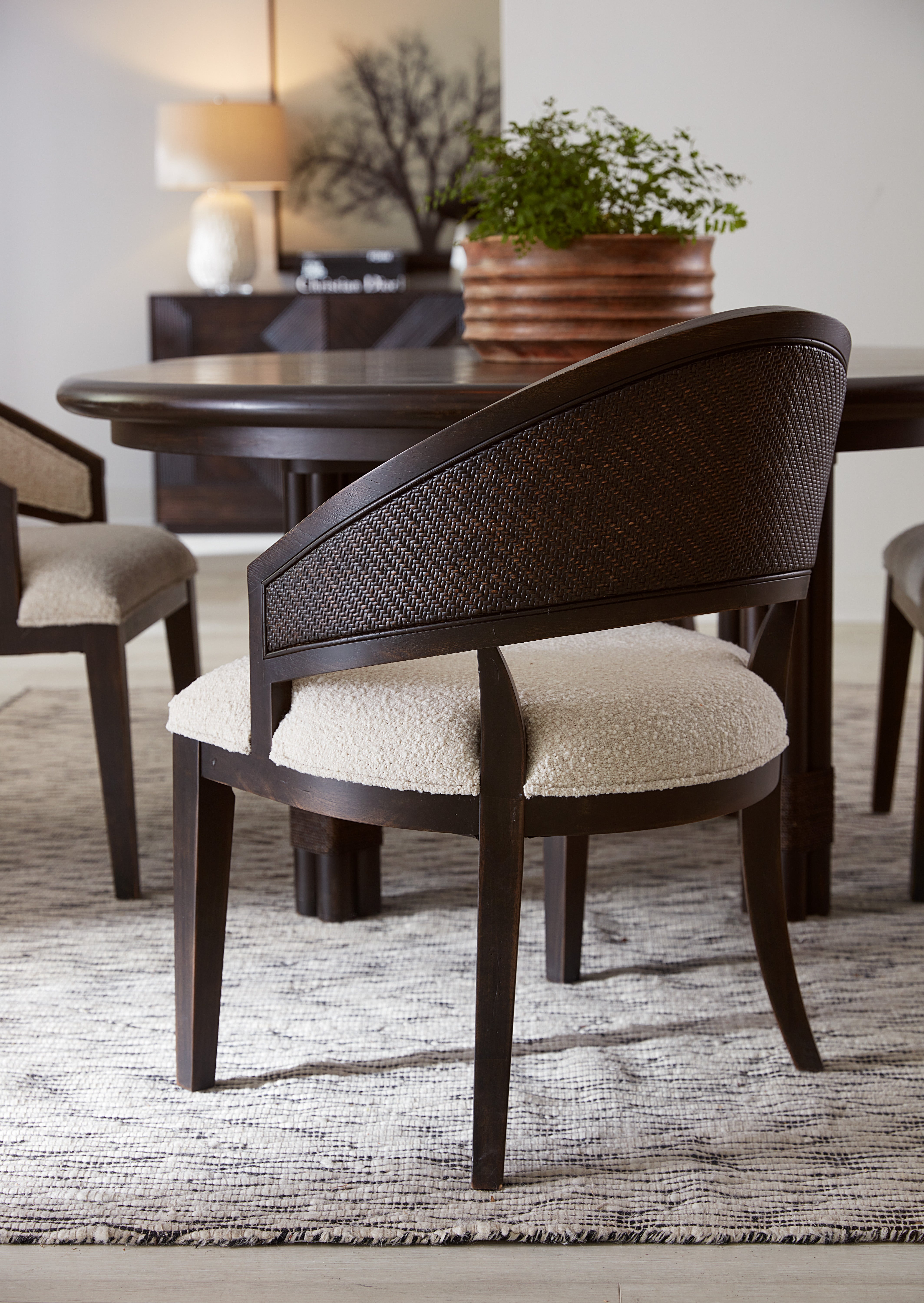 Hooker Furniture Retreat Cane Barrel Back Chair