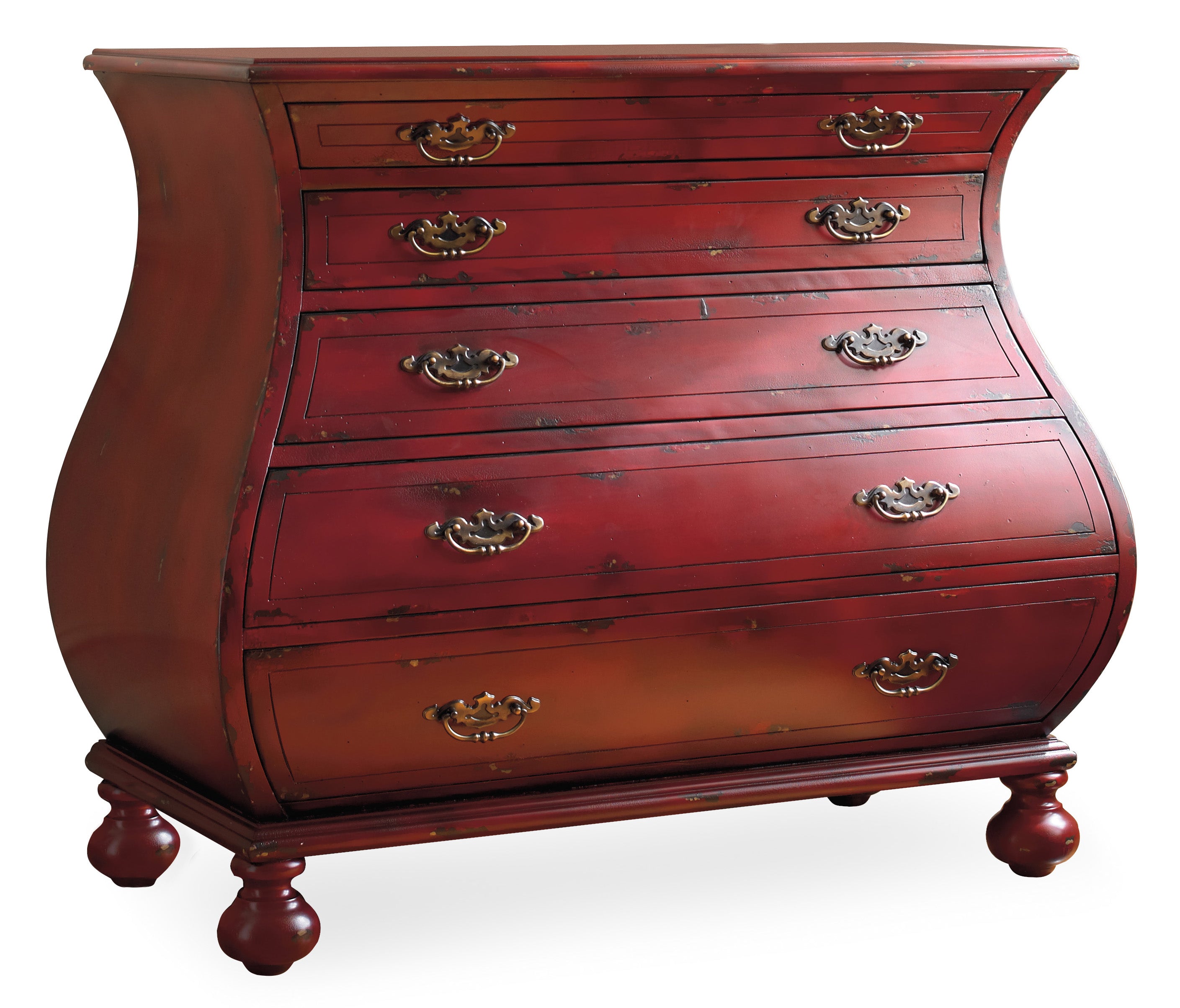 Hooker Furniture Red Bombe Chest in Reds
