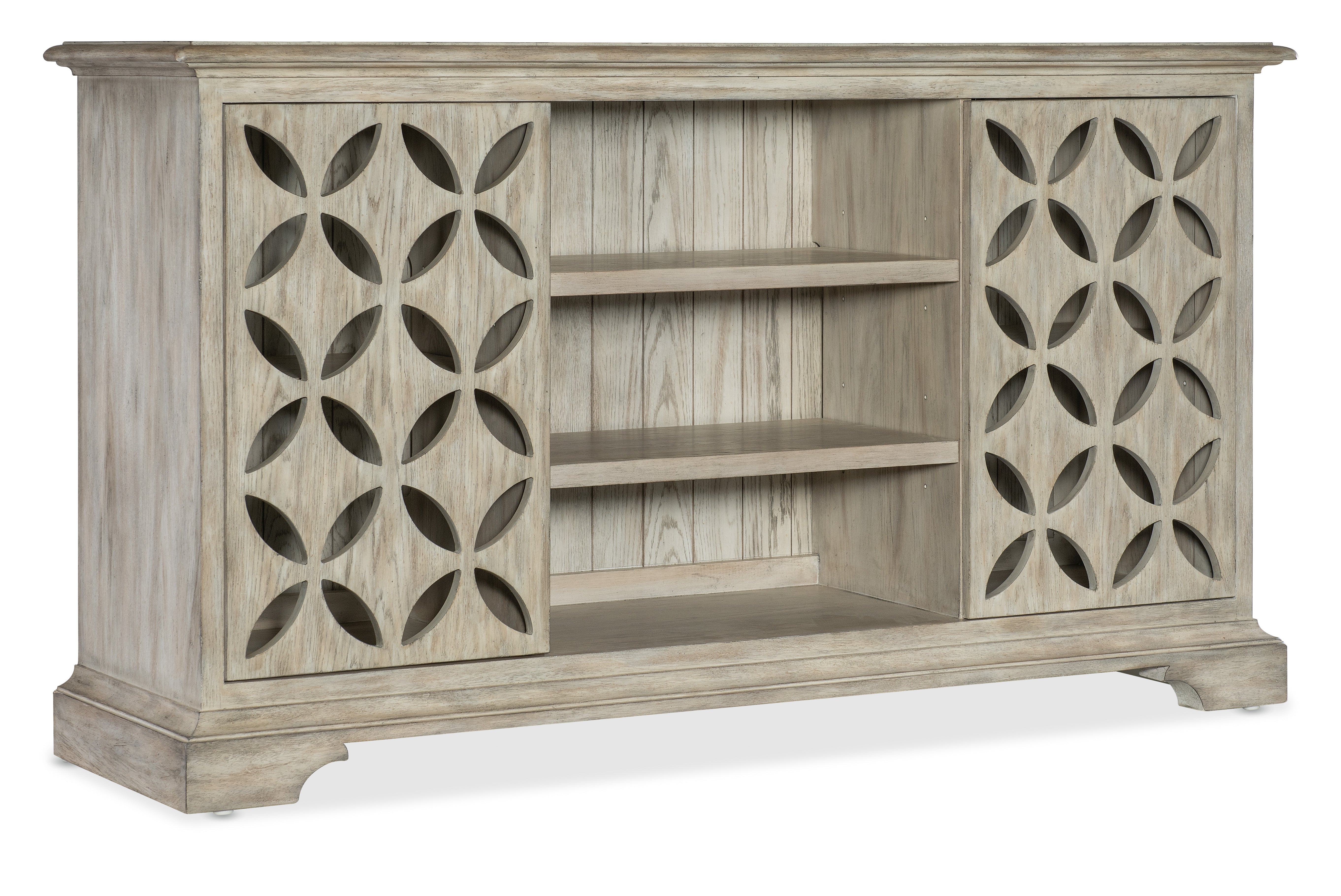 Hooker Furniture Commerce & Market Underhill Entertainment Console in Light Wood