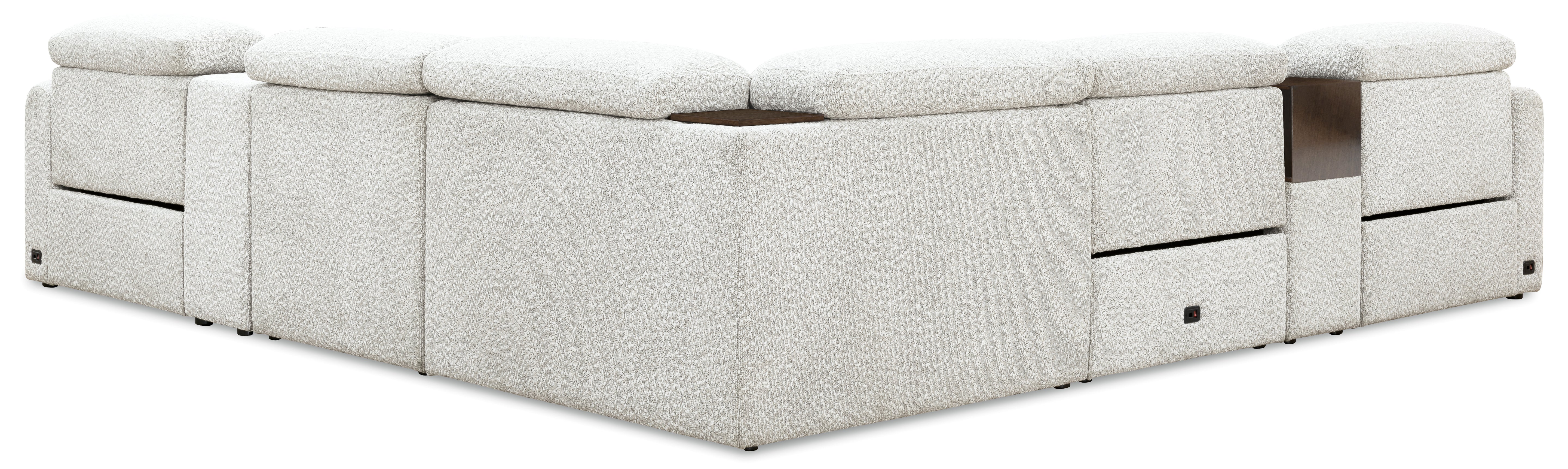 Hooker Furniture Anaheim Seven-Piece Power Sectional in White