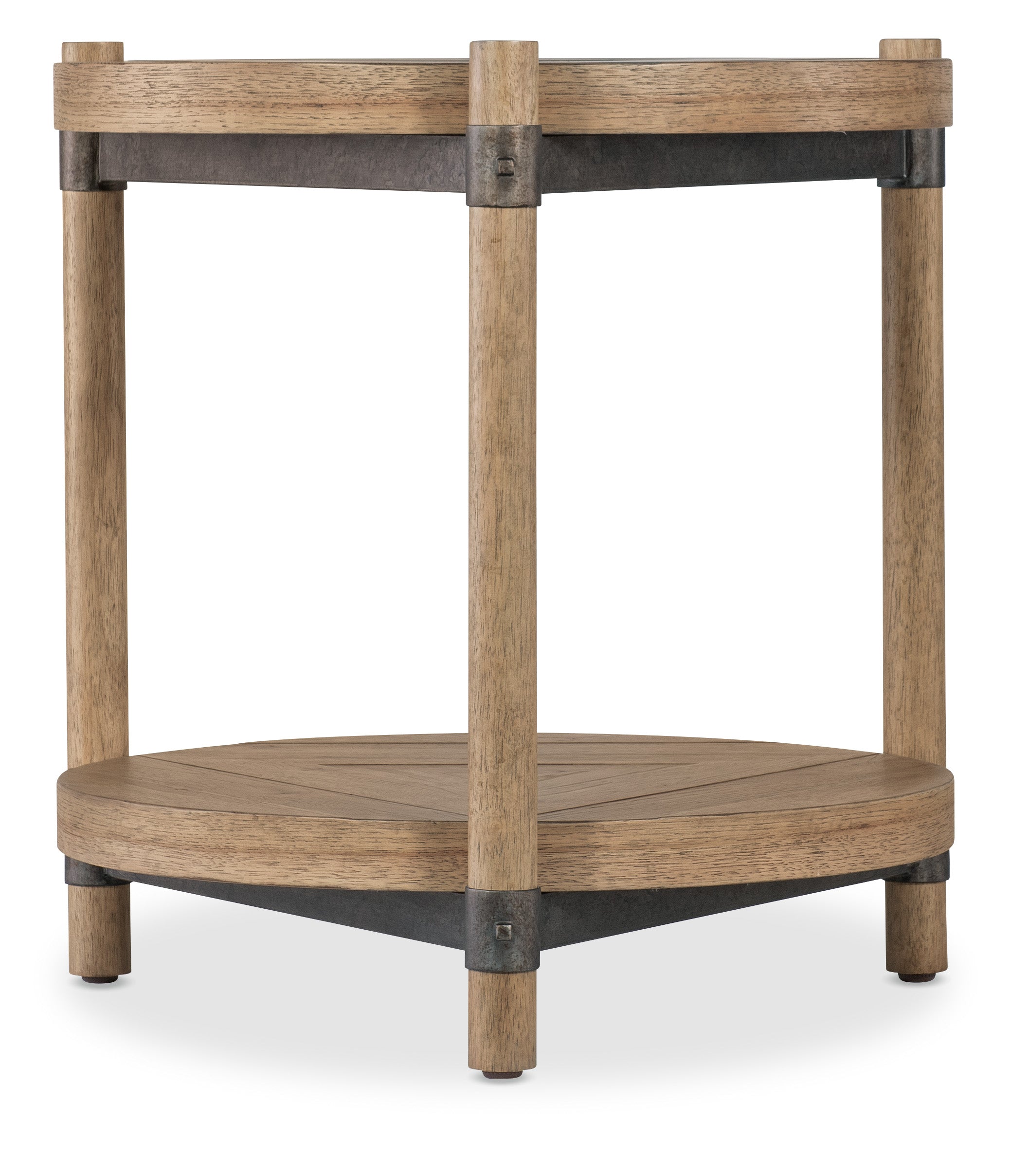 Hooker Furniture Vineyard Row Round End Table in Light Wood