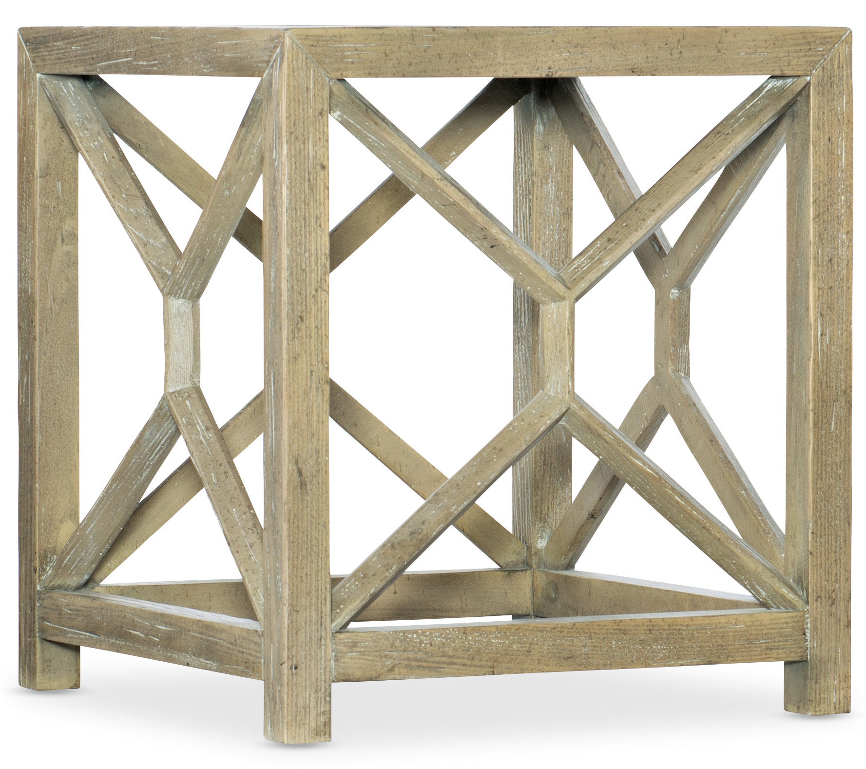 Hooker Furniture Surfrider Square End Table in Light Brown