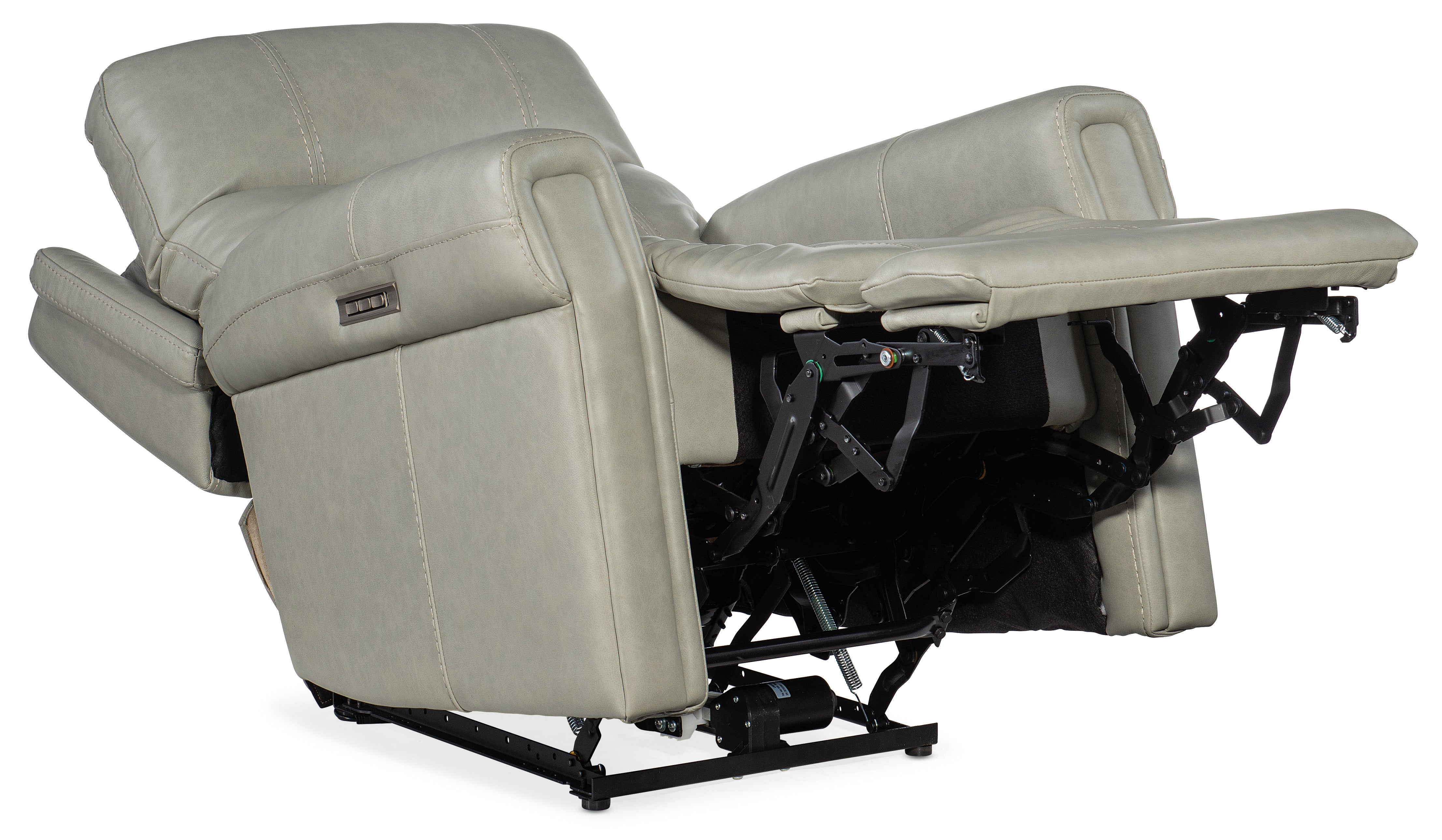 Hooker Furniture Carroll Power Recliner with Power Headrest & Lumbar in Light Gray