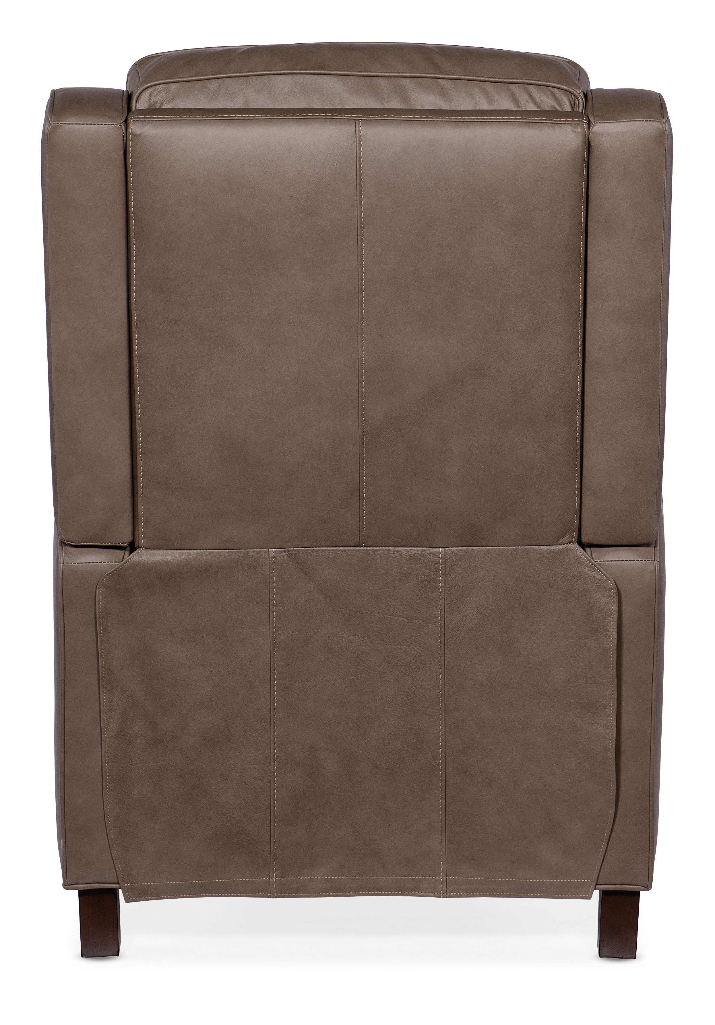 Hooker Furniture Tricia Manual Push Back Recliner in Medium Brown