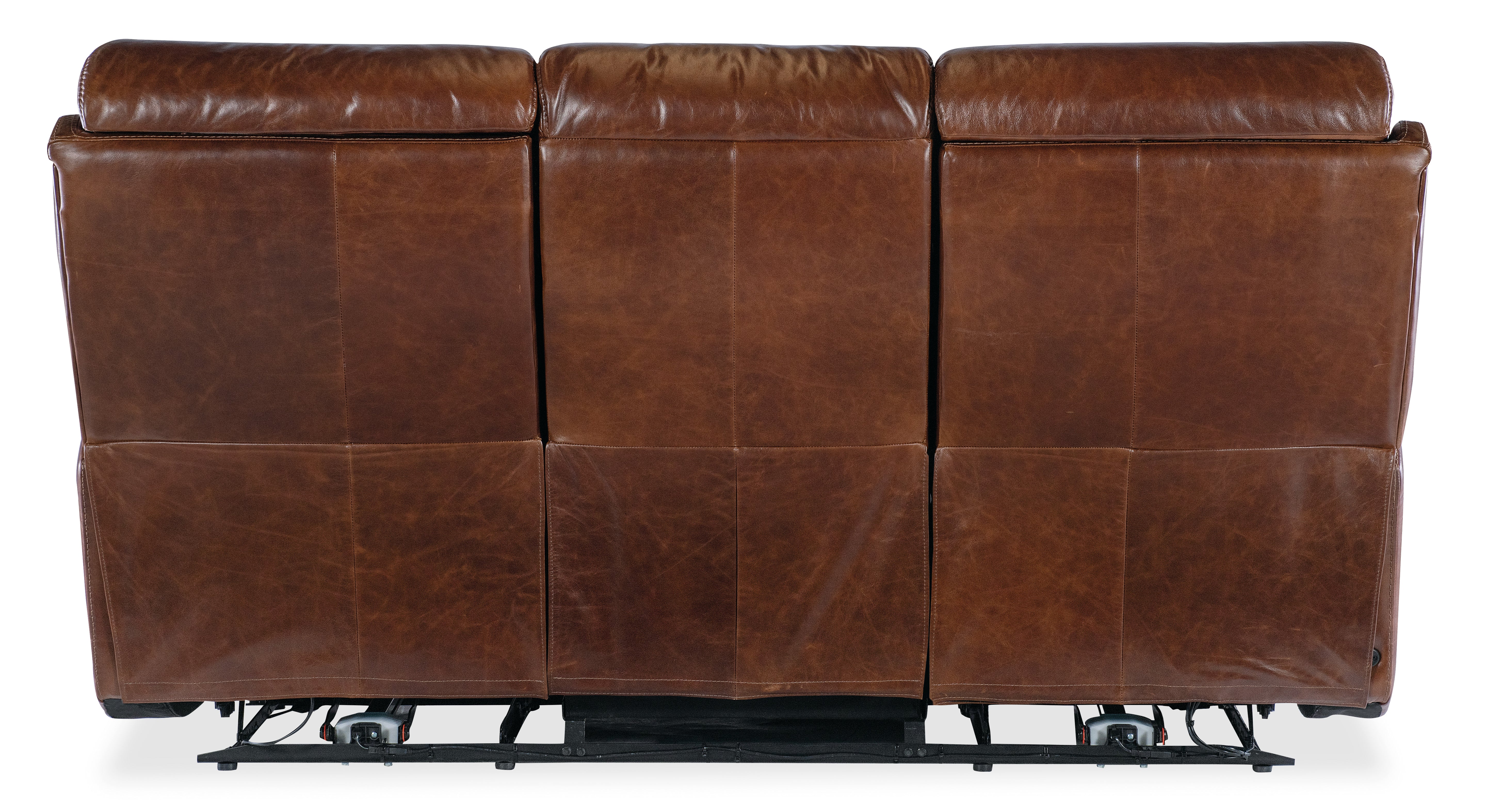 Hooker Furniture Harlan Zero Gravity Sofa with Power Recline & Power Headrest in Brown