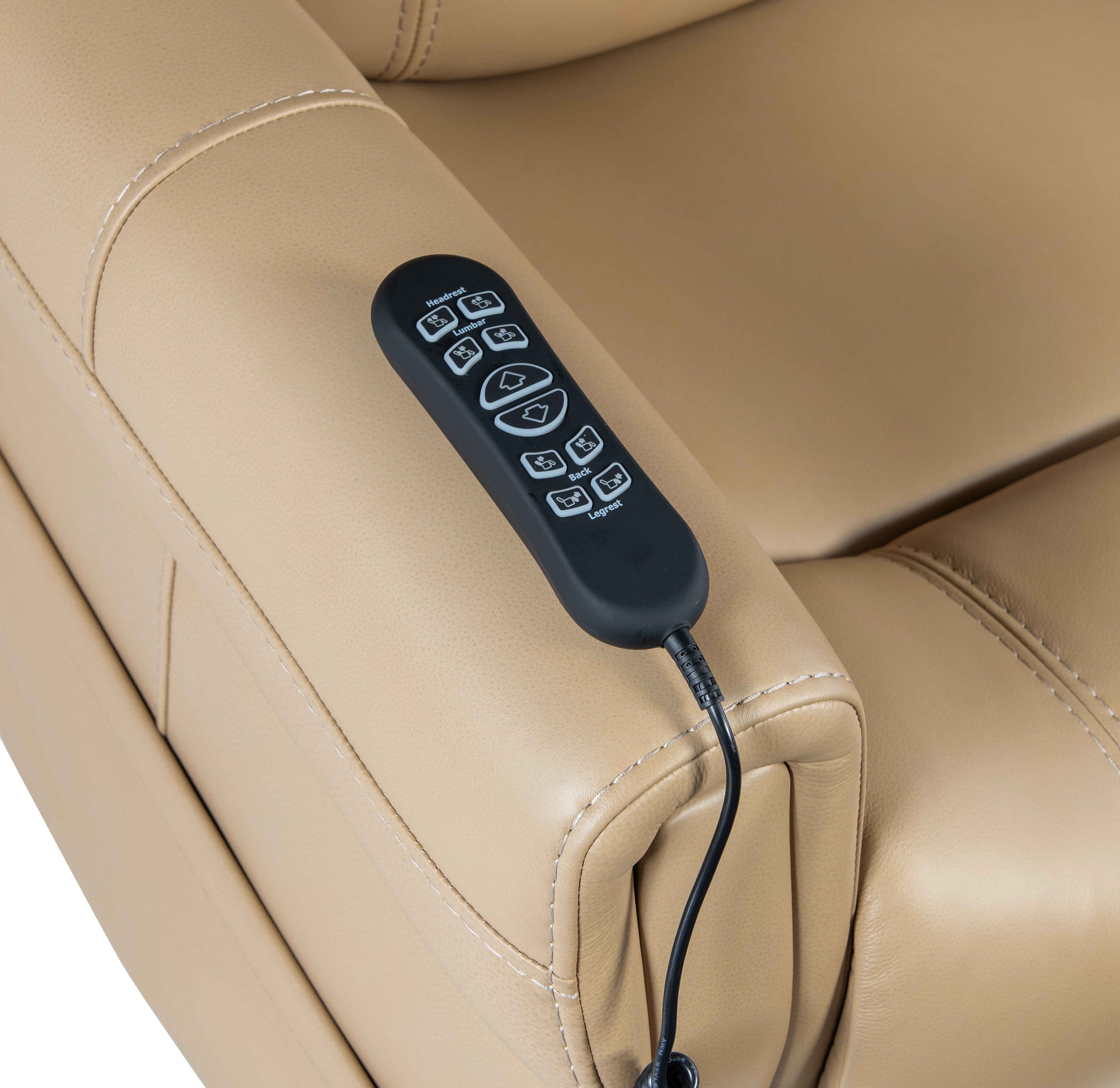 Hooker Furniture Carroll Power Recliner with Power Headrest, Lumbar & Lift in Beige