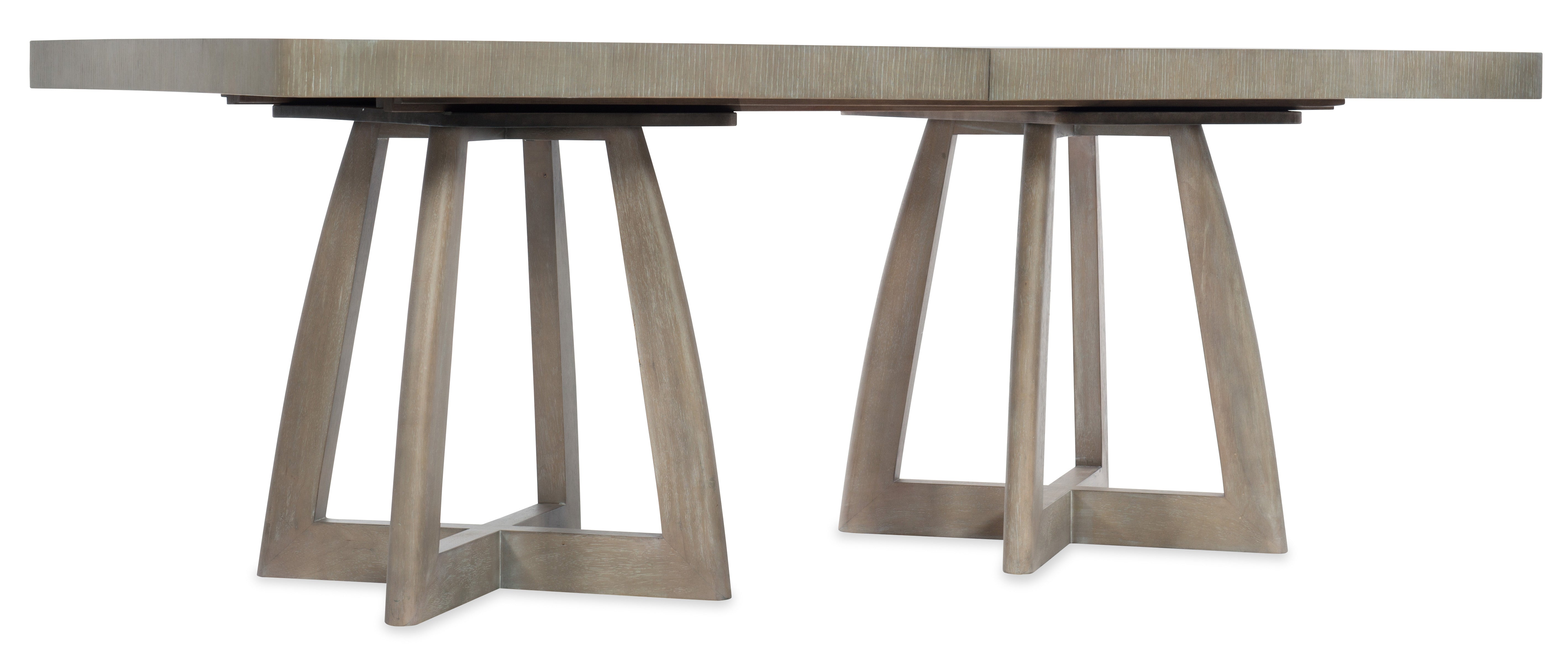 Hooker Furniture Affinity 78in Rectangle Pedestal Dining Table with 2-18in Leaves