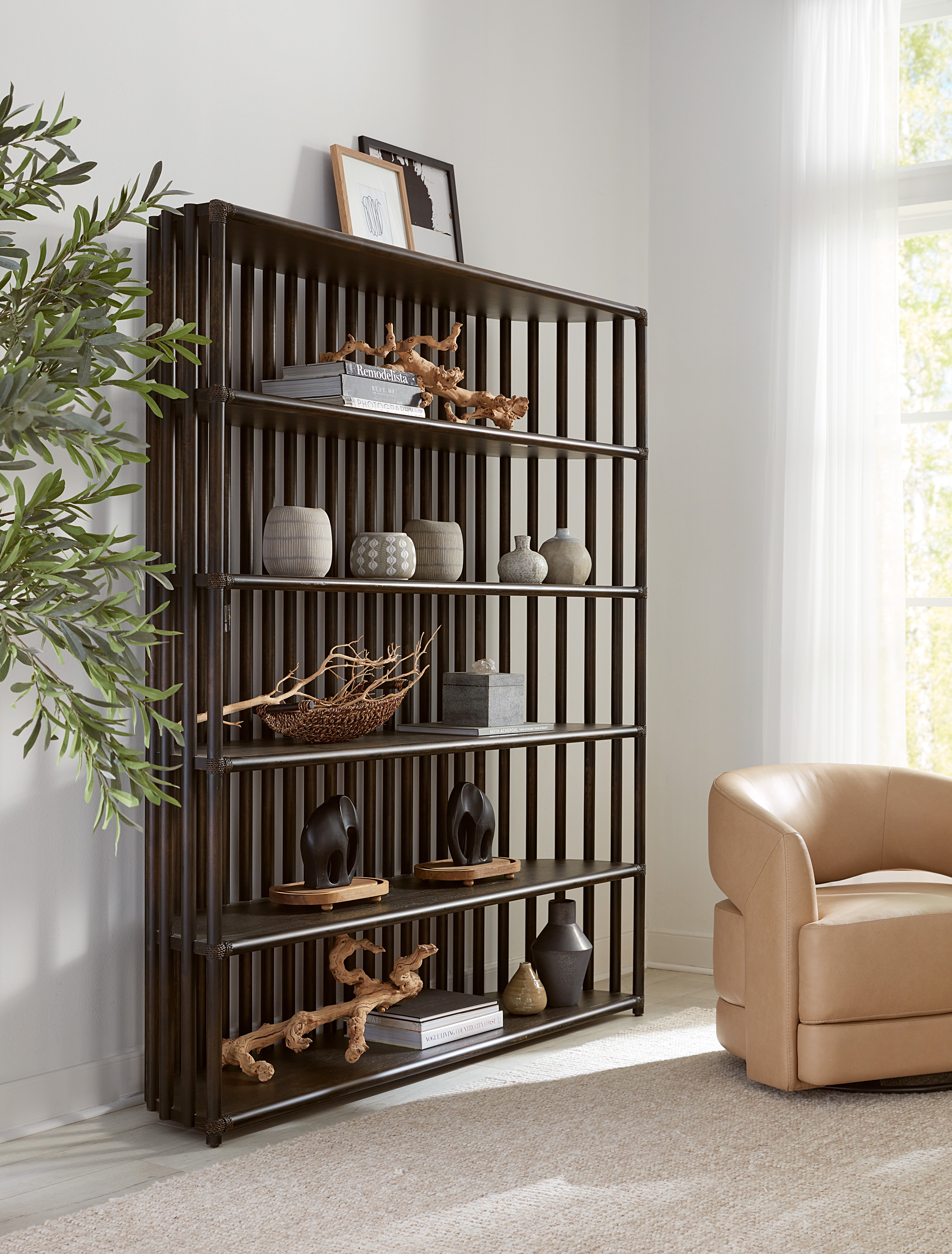 Hooker Furniture Retreat Slatted Bookcase