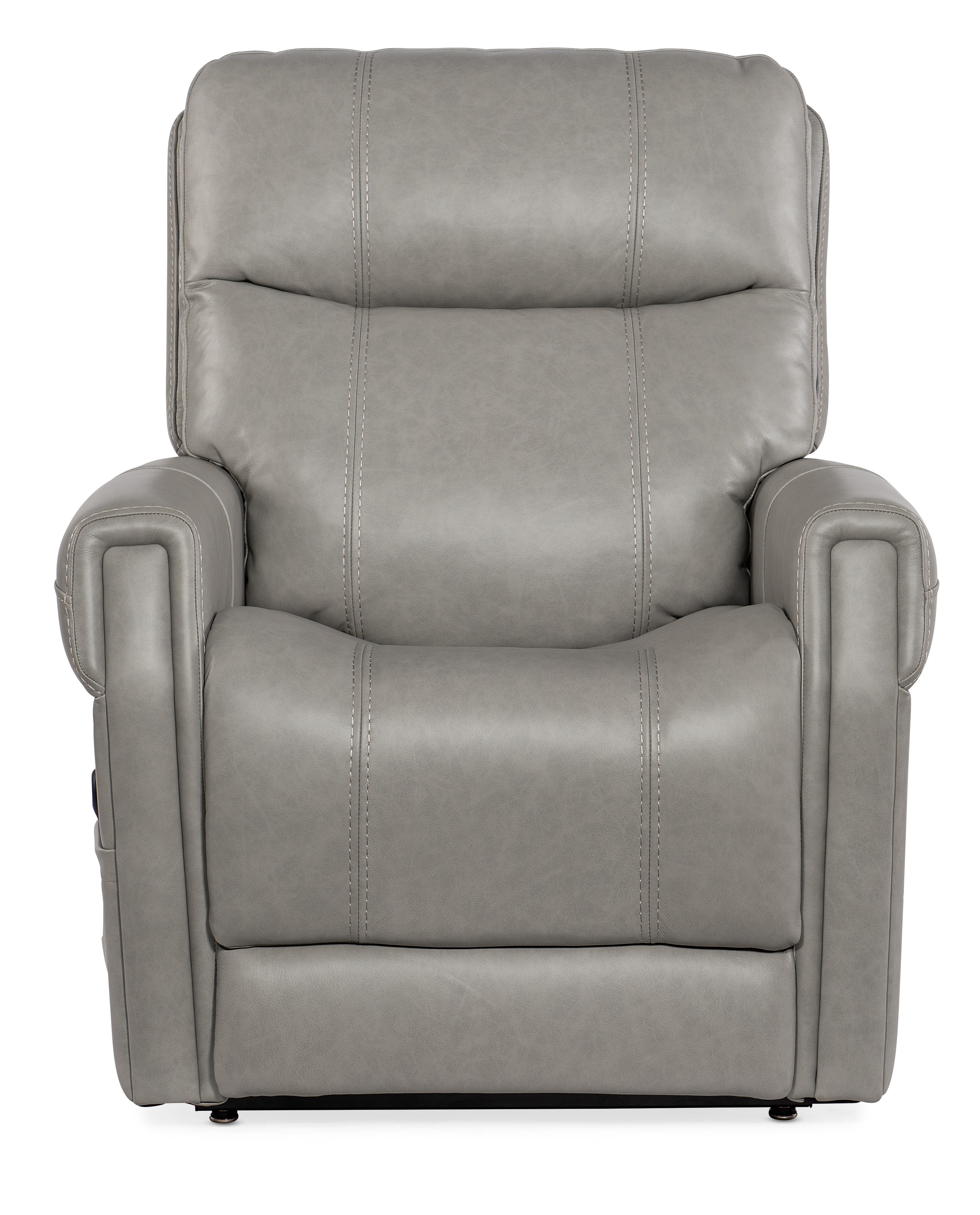 Hooker Furniture Carroll Power Recliner with Power Headrest, Lumbar & Lift in Light Gray