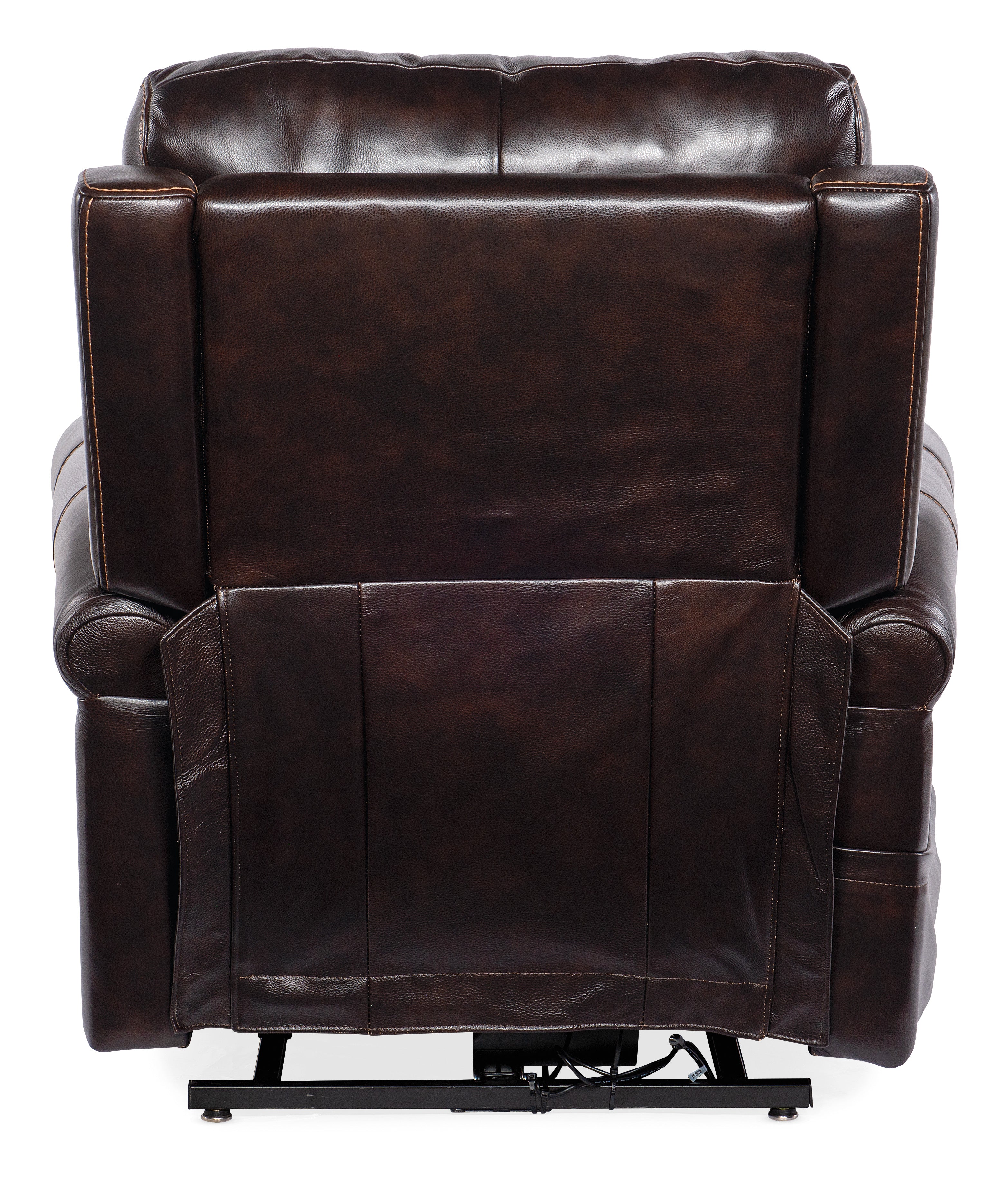 Hooker Furniture Eisley Power Recliner with Power Headrest, Lumbar & Lift in Dark Brown