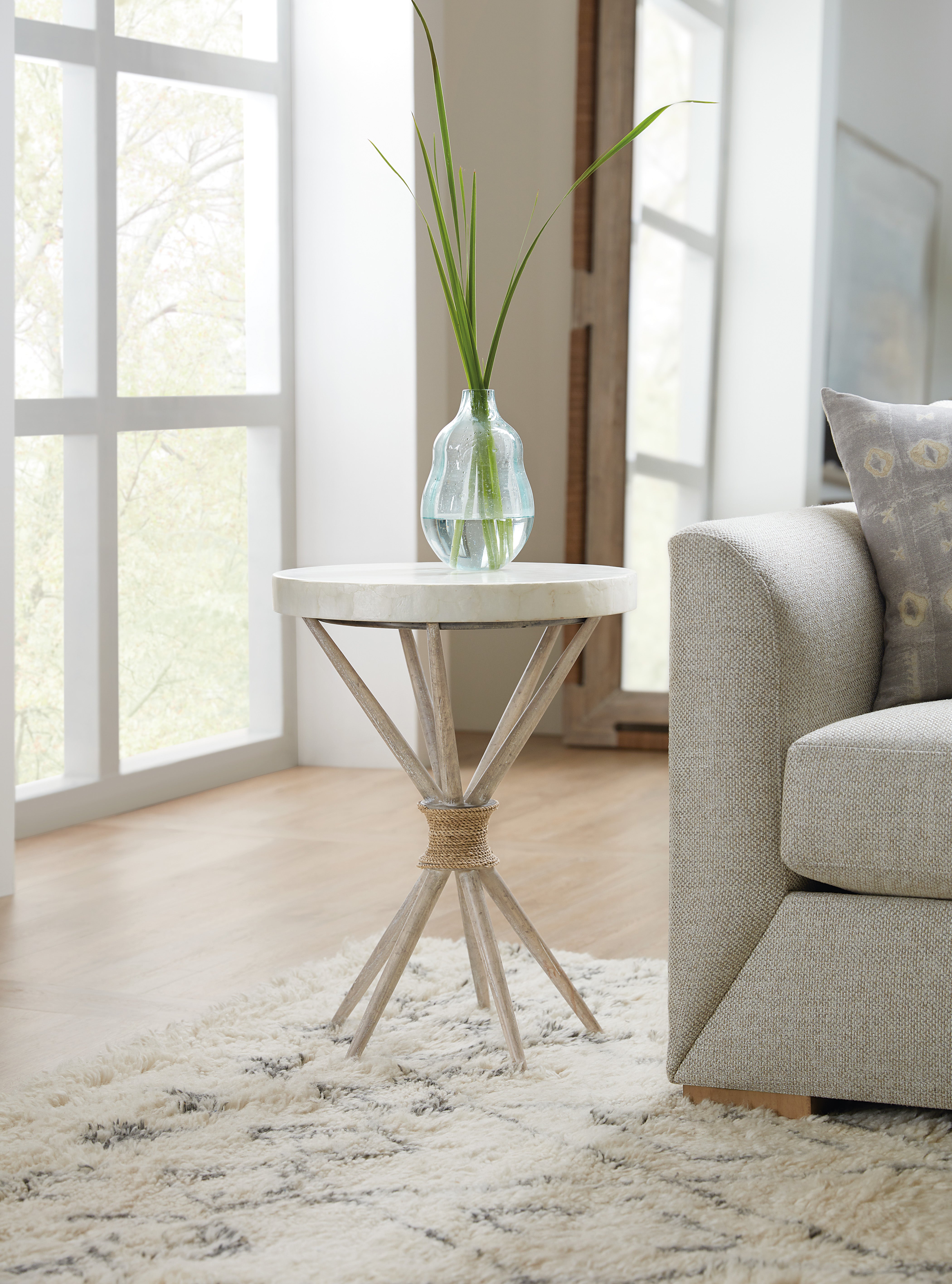 Hooker Furniture Amani Accent Table in Beige