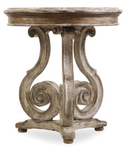 Hooker Furniture Chatelet Scroll Accent Table in Beige