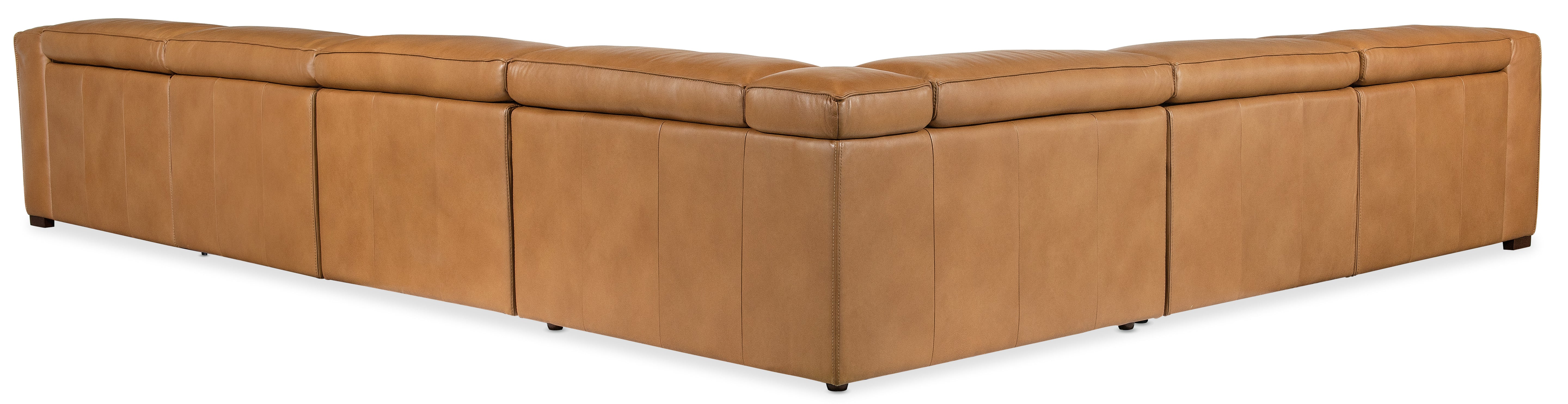 Hooker Furniture Fresco 6 Seat Sectional 3-Power Recline & Power Headrest in Brown