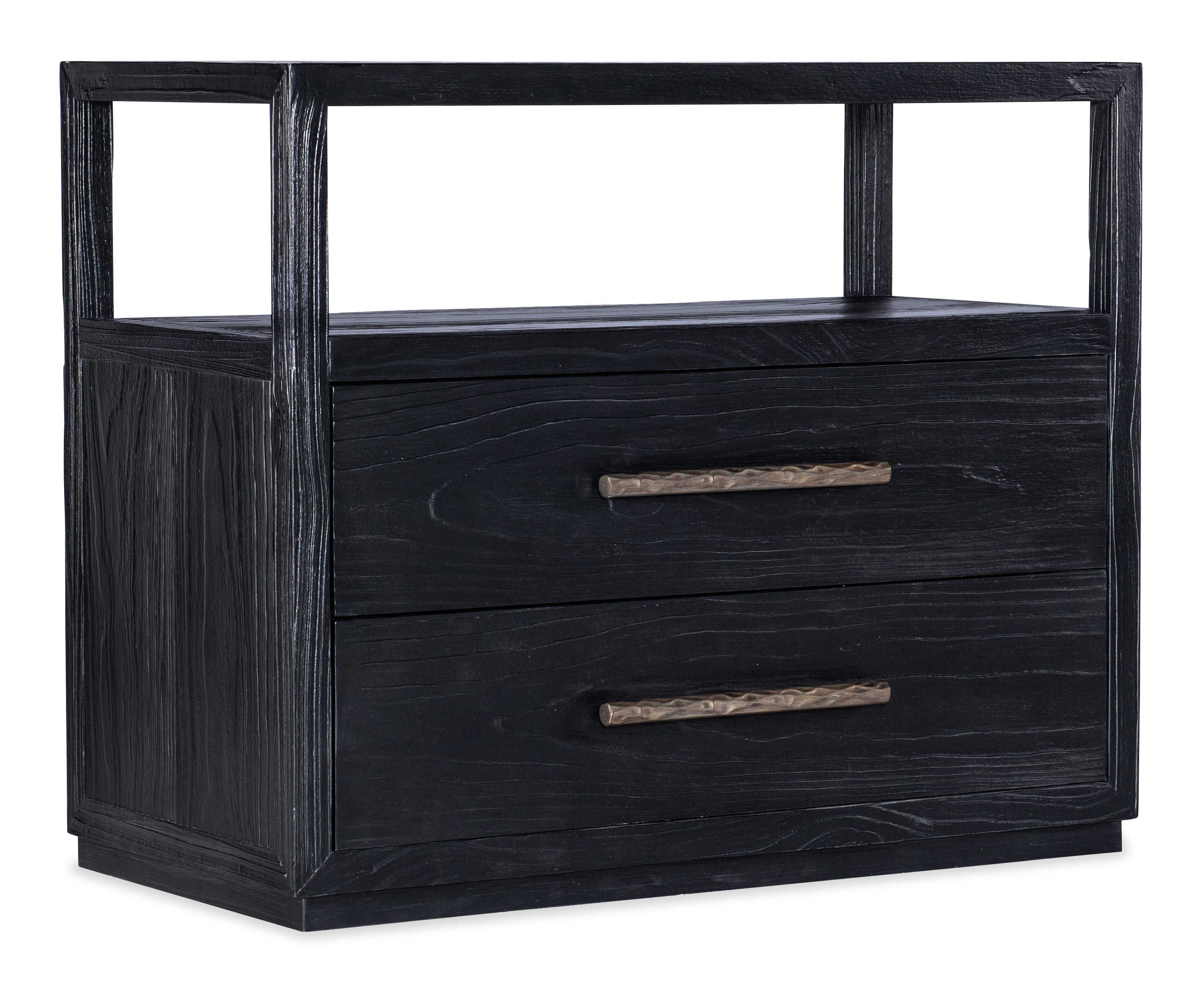 Hooker Furniture Linville Falls Shou Sugi Ban Two Drawer Nightstand