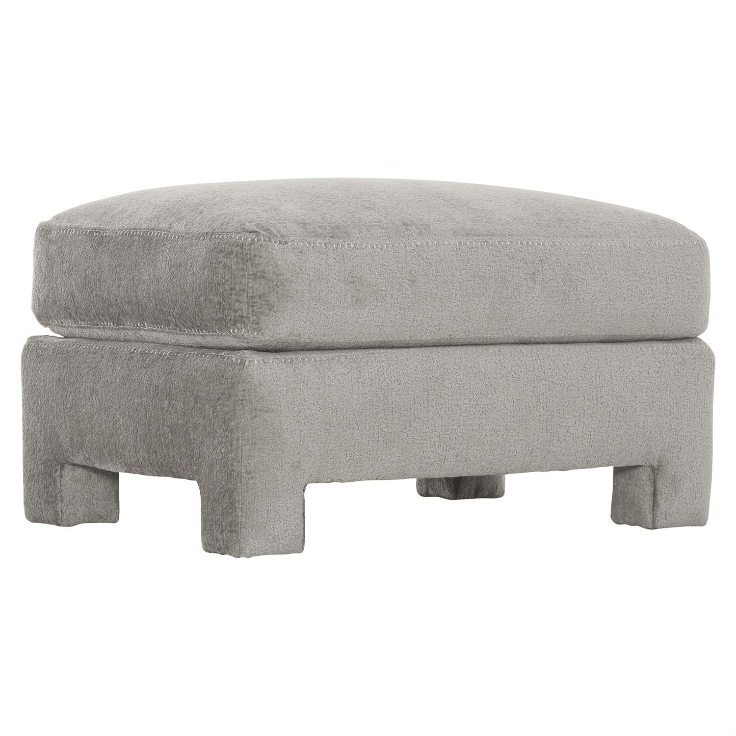 Bernhardt Furniture Plush Mily Fabric Bumper Ottoman in Gray