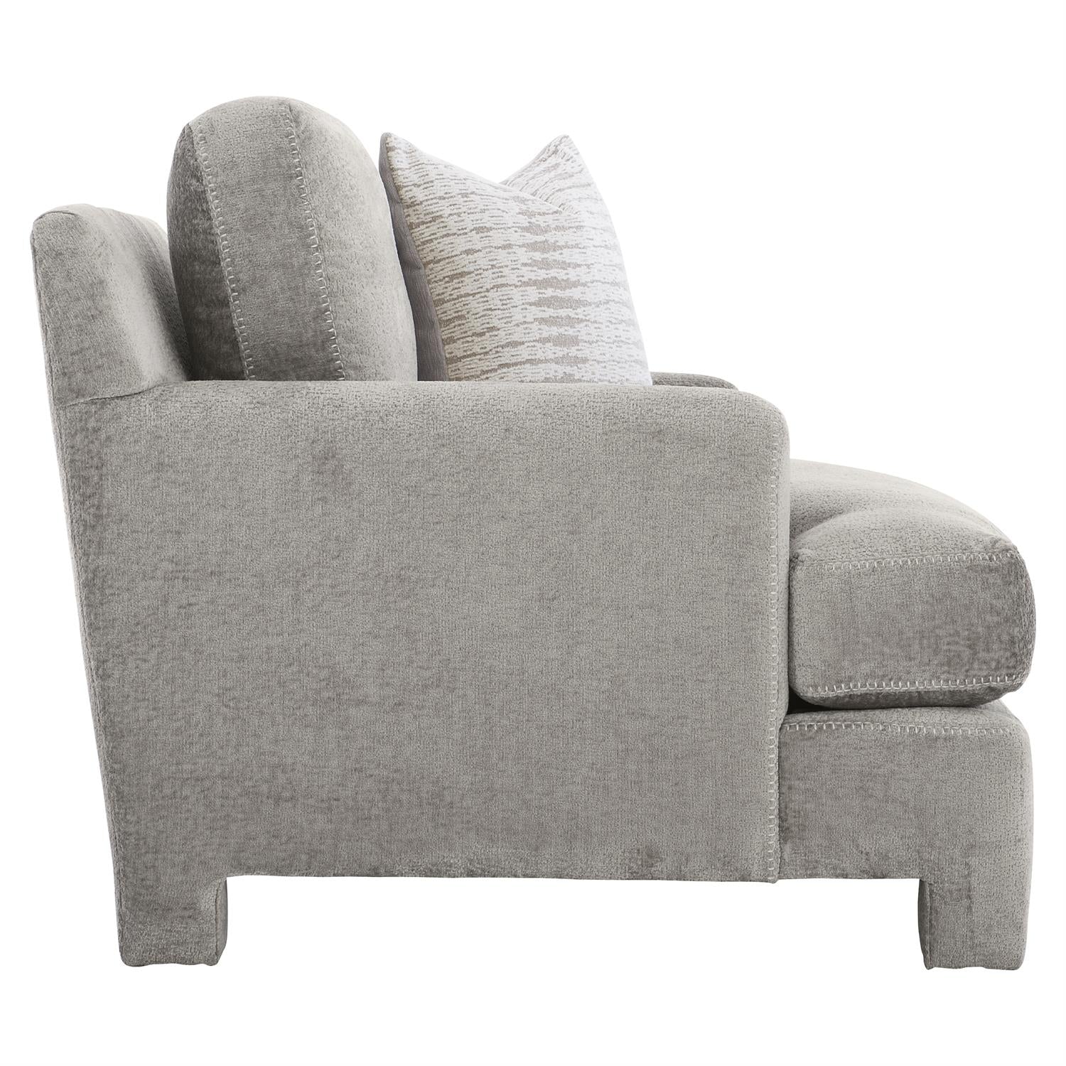 Bernhardt Furniture Plush Mily Fabric Chair in Gray