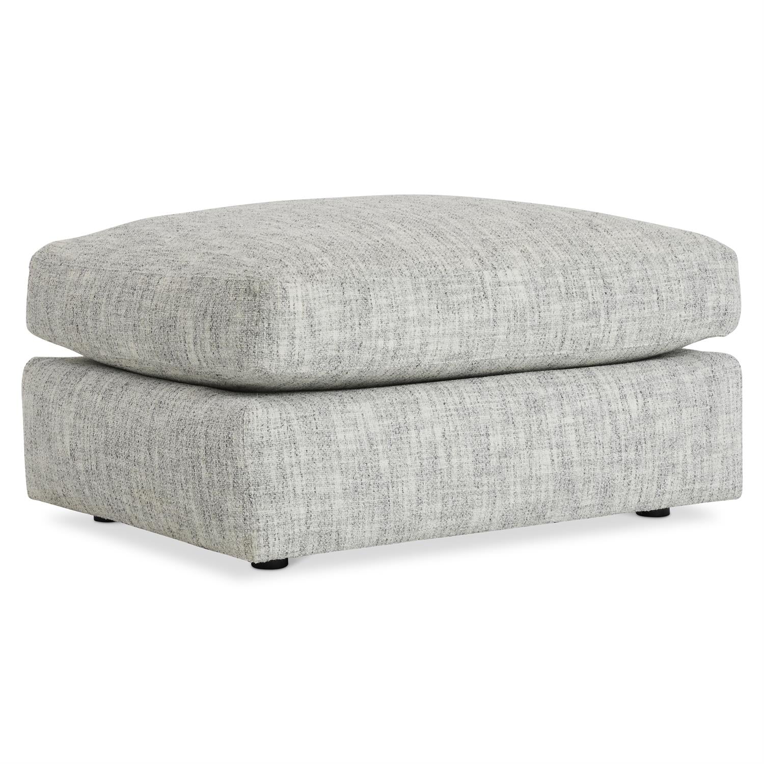Bernhardt Furniture Plush Serena Fabric Ottoman in Walnut