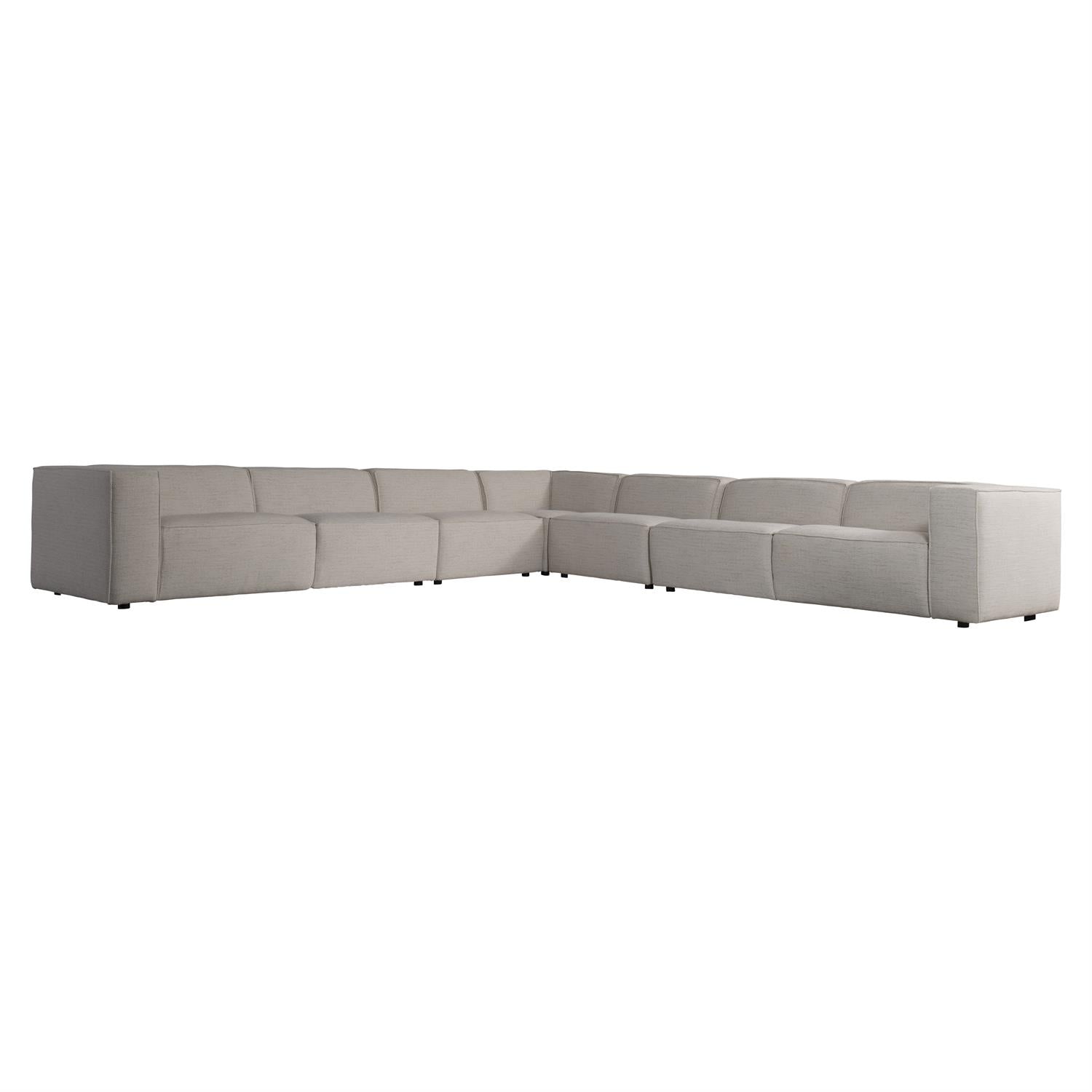 Bernhardt Furniture Plush Bliss 5 pieces Fabric Sectional in Noir