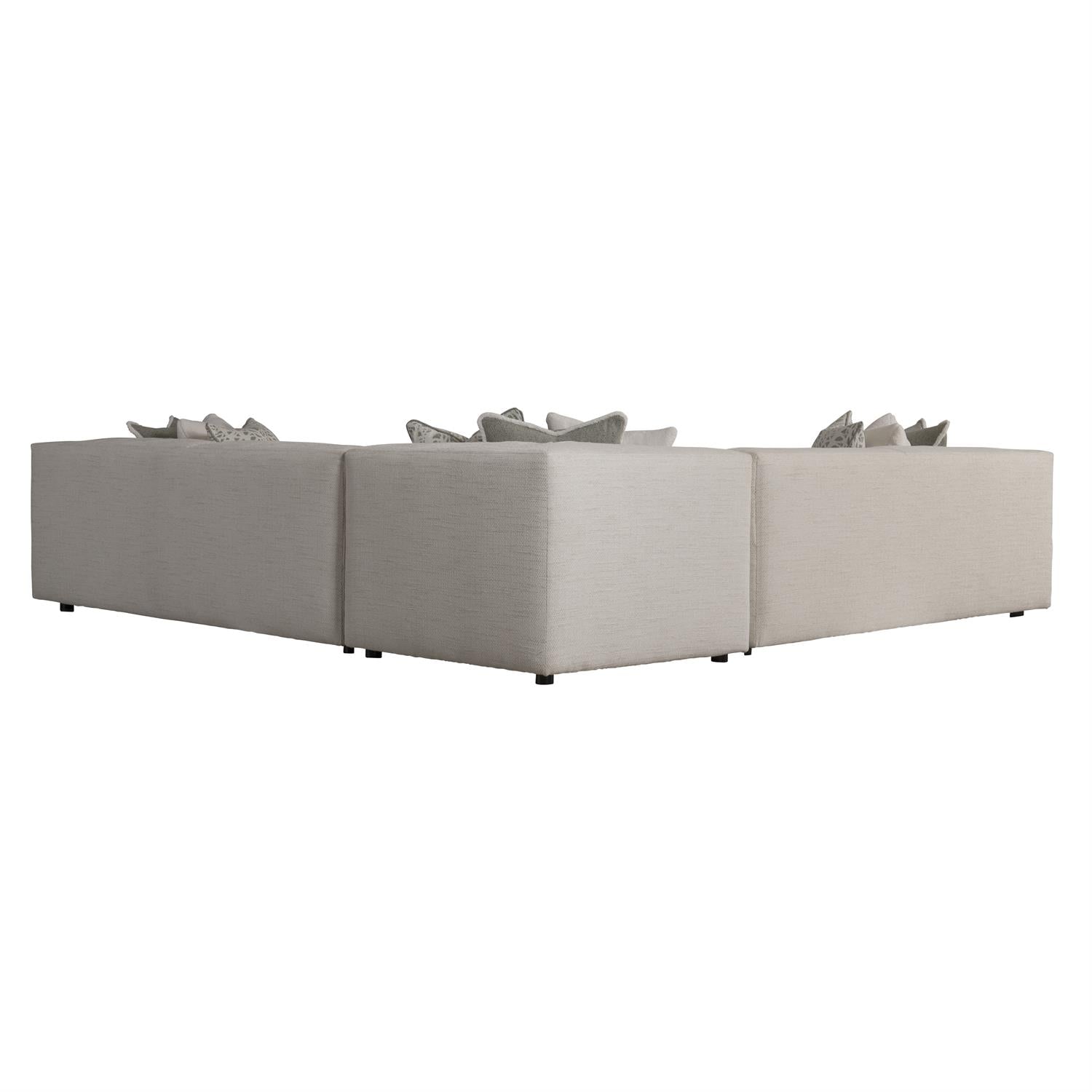 Bernhardt Furniture Plush Bliss 3 pieces Fabric Sectional in Noir