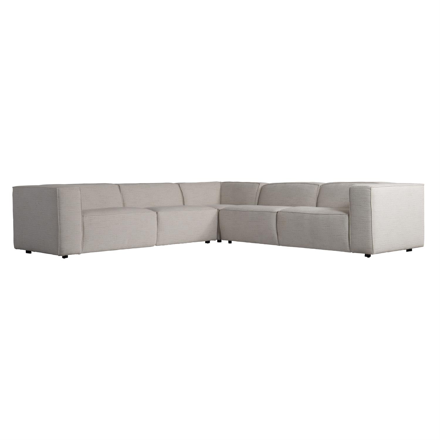 Bernhardt Furniture Plush Bliss 3 pieces Fabric Sectional in Noir