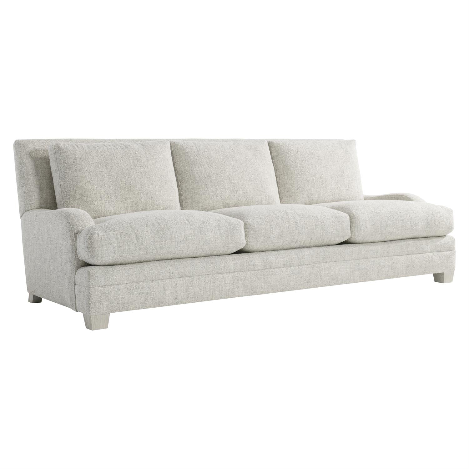 Bernhardt Furniture Plush Rollins Fabric Sofa Express Ship in Weathered Bone