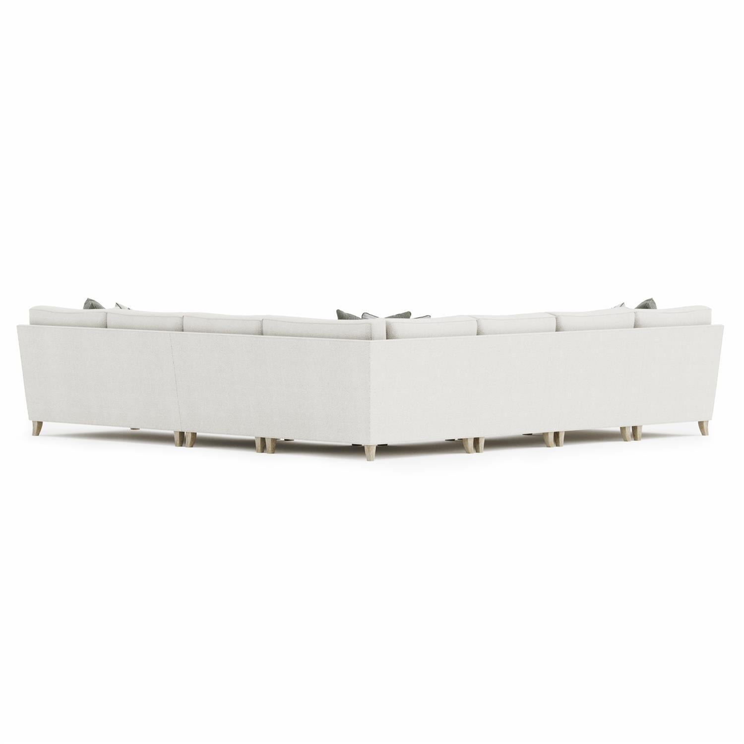 Bernhardt Furniture Plush Mila RAF Fabric Sectional in Smokey Grey