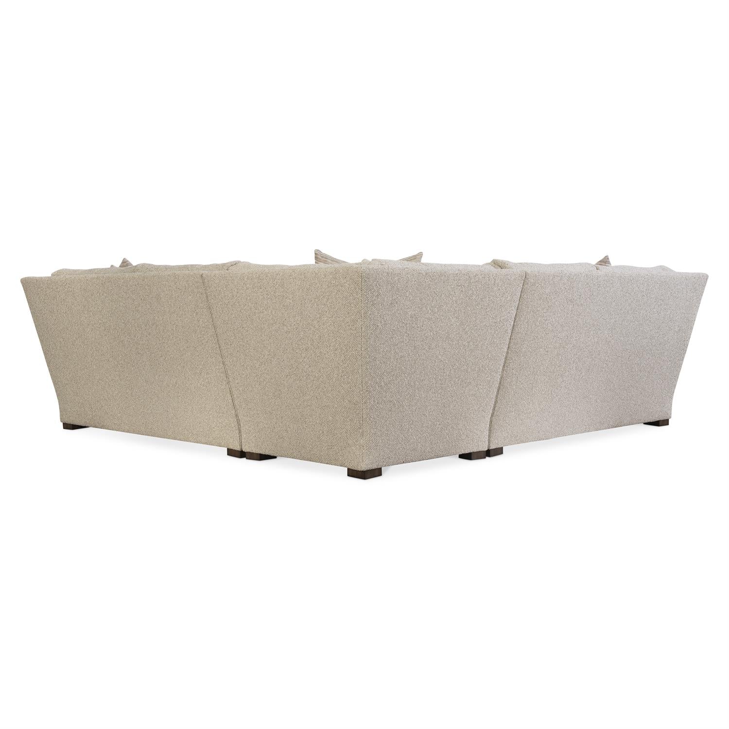 Bernhardt Furniture Plush Ventura 3 pieces Fabric Sectional in Java
