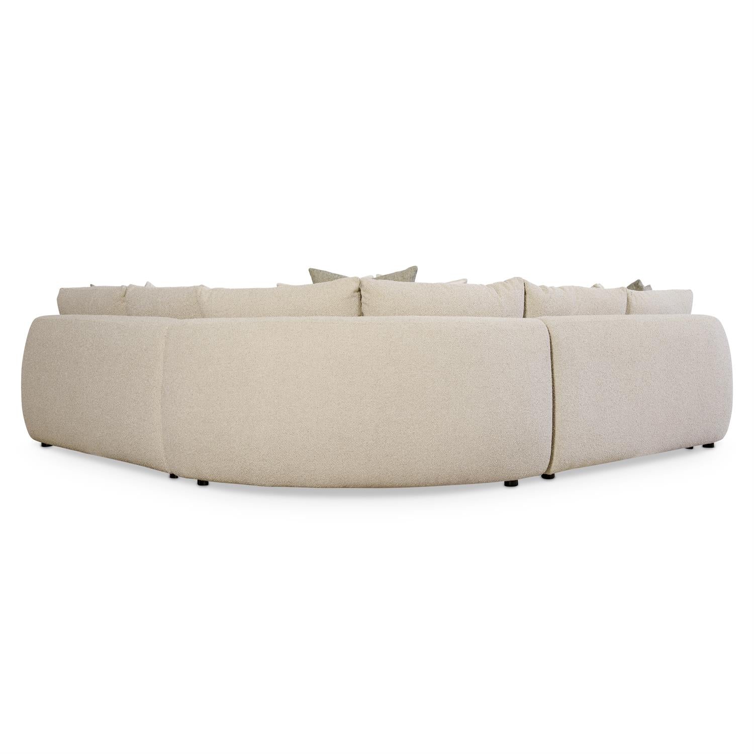 Bernhardt Furniture Plush Jules 3 pieces Fabric Sectional in Noir