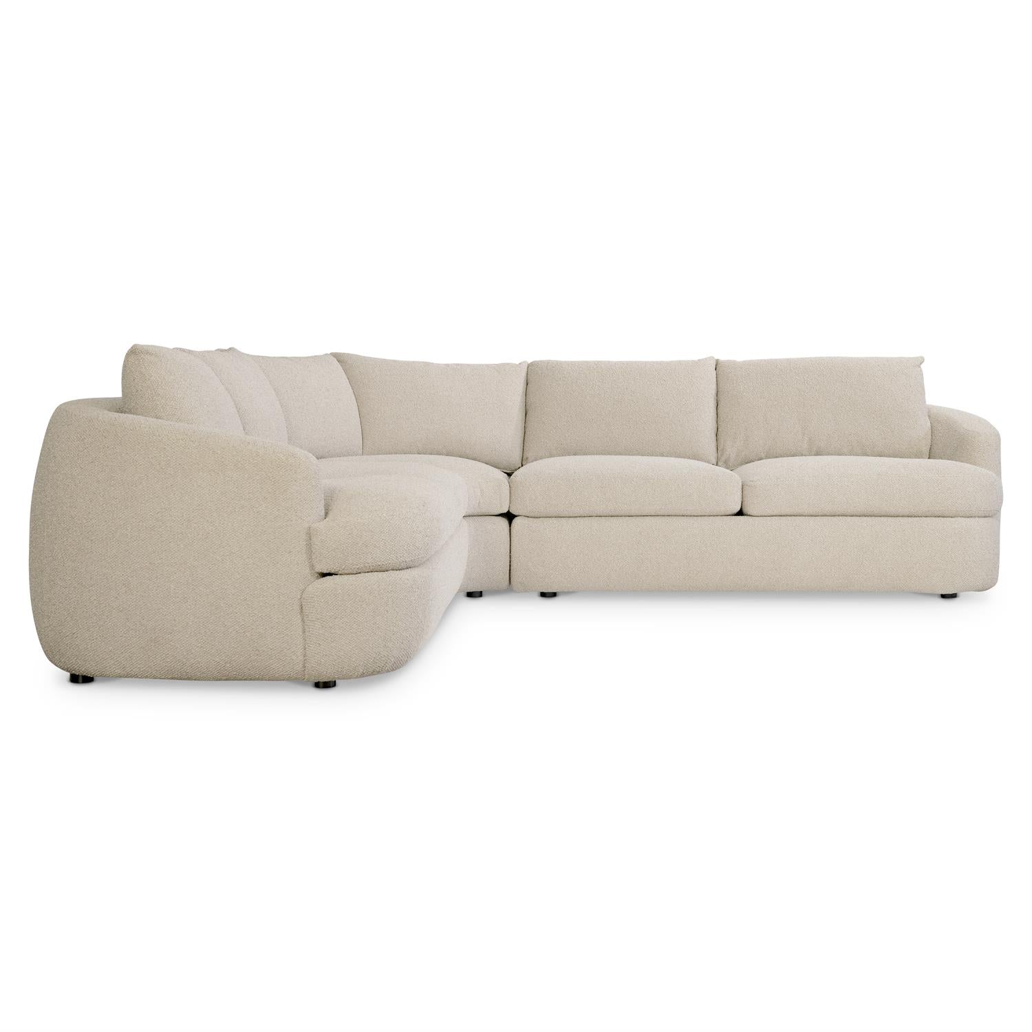 Bernhardt Furniture Plush Jules 3 pieces Fabric Sectional in Noir