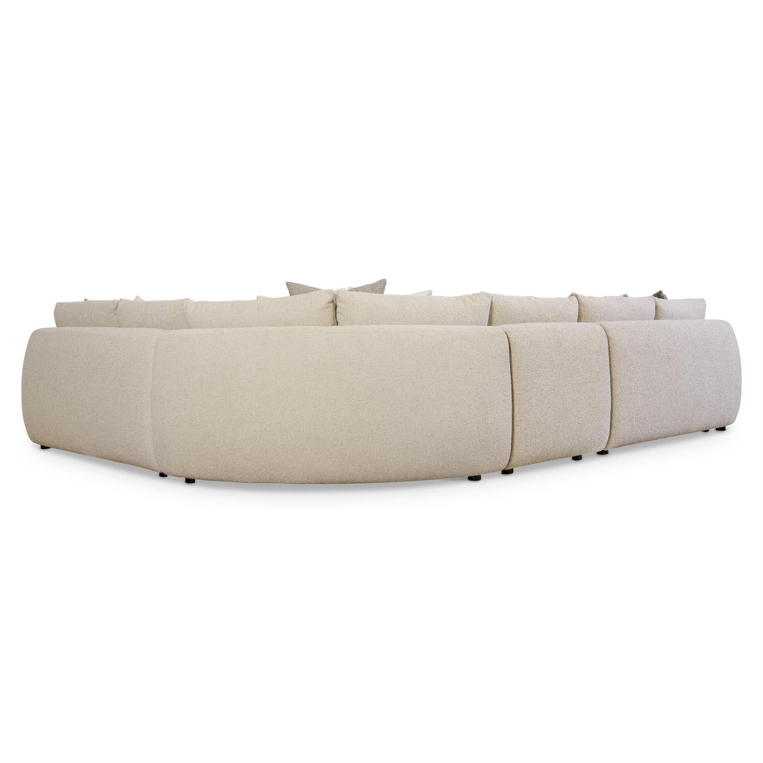 Bernhardt Furniture Plush Jules 5 pieces Fabric Sectional in Noir