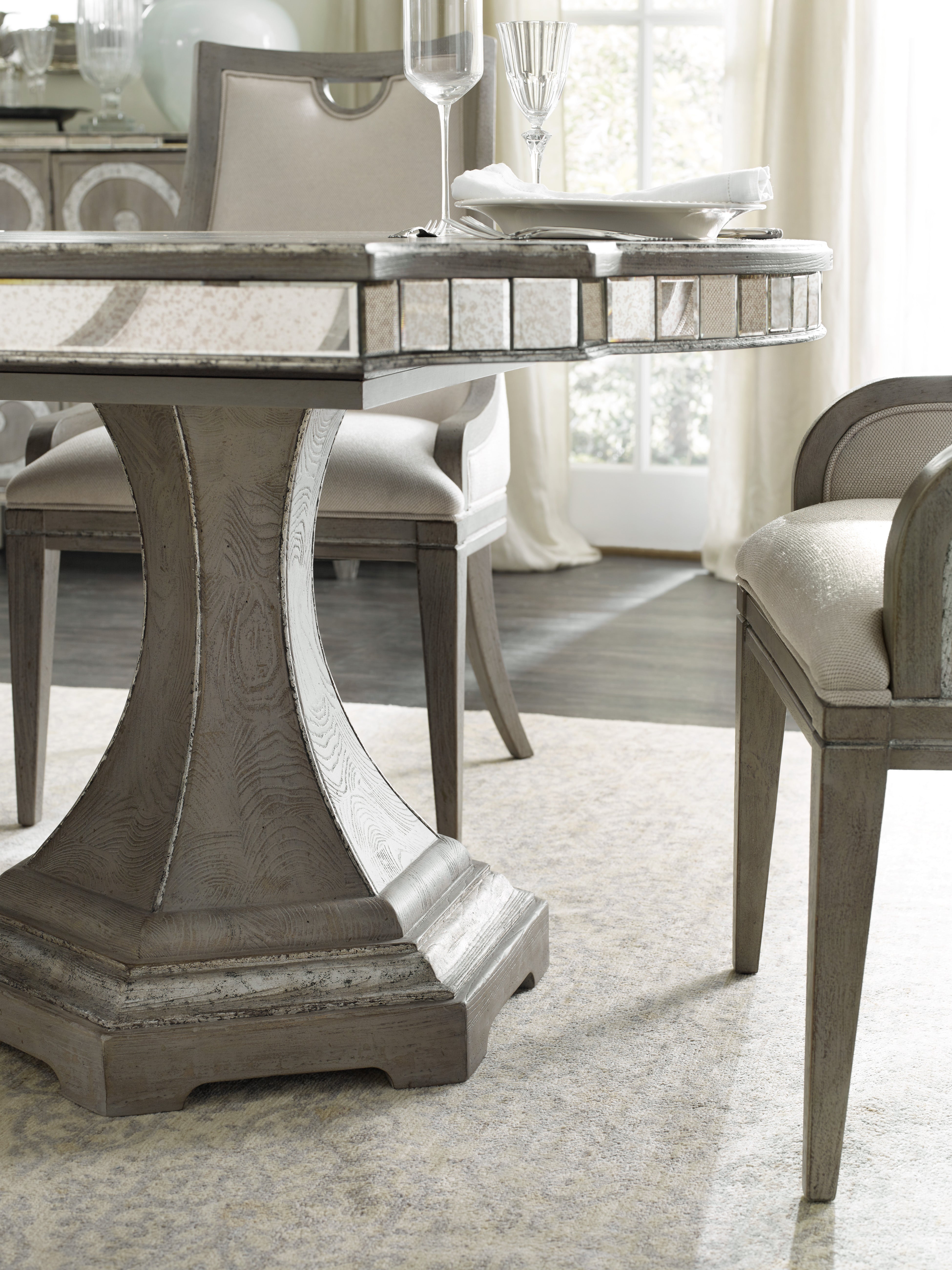 Hooker Furniture Sanctuary Rectangle Dining Table with 2-20in Leaves