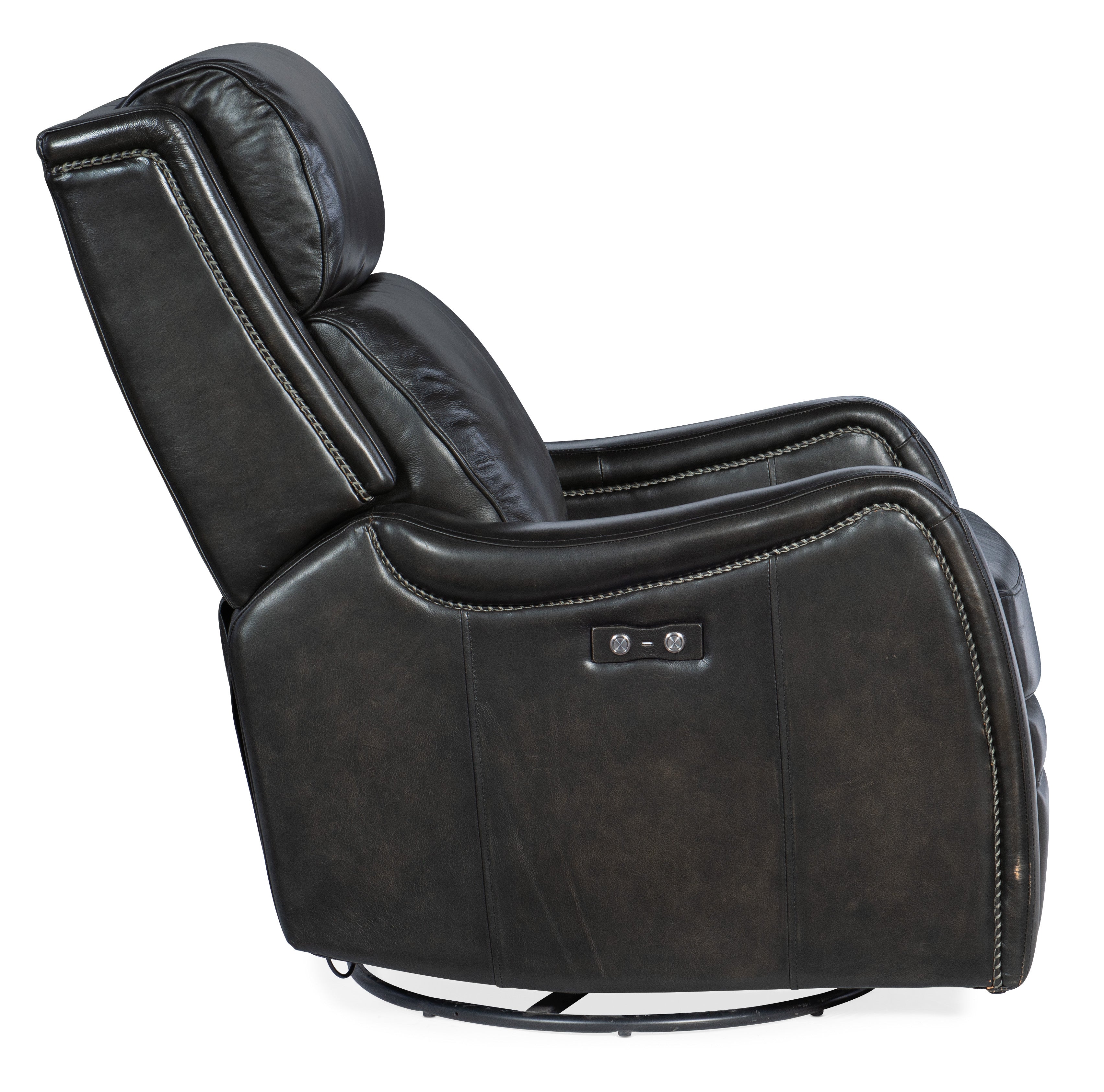 Hooker Furniture Stark Power Swivel Glider Recliner in Brown