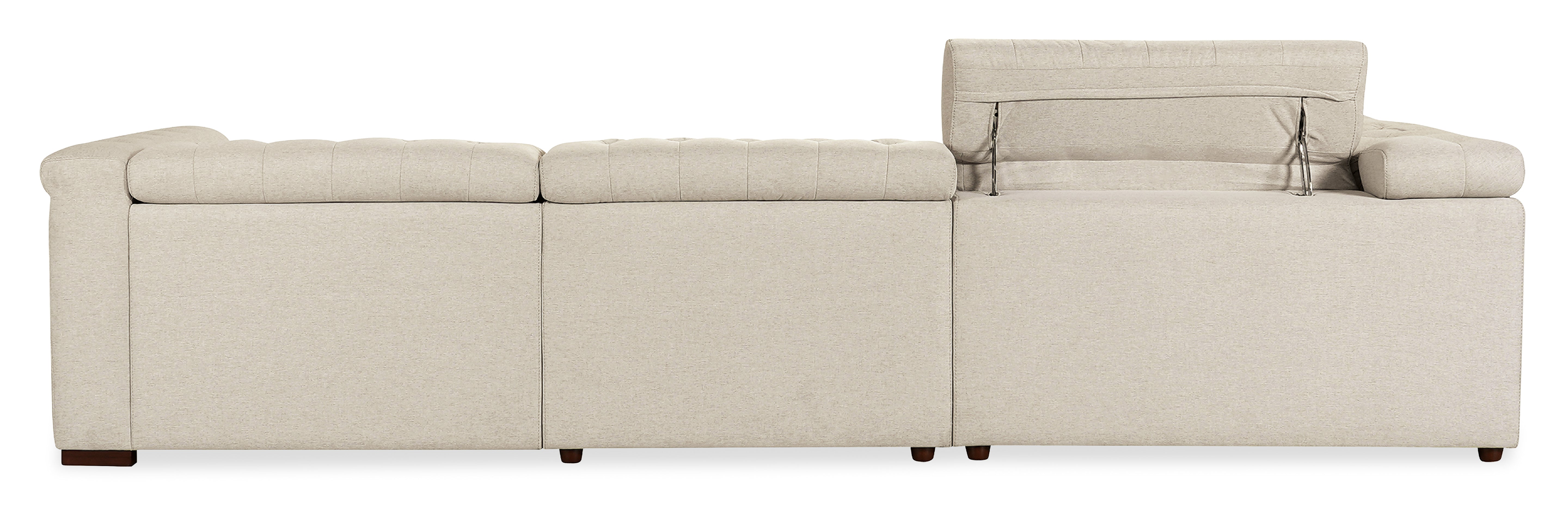 Hooker Furniture Savion Deux 5 Seat Sectional with Four Power Recliners and Six Power Headrests in Beige