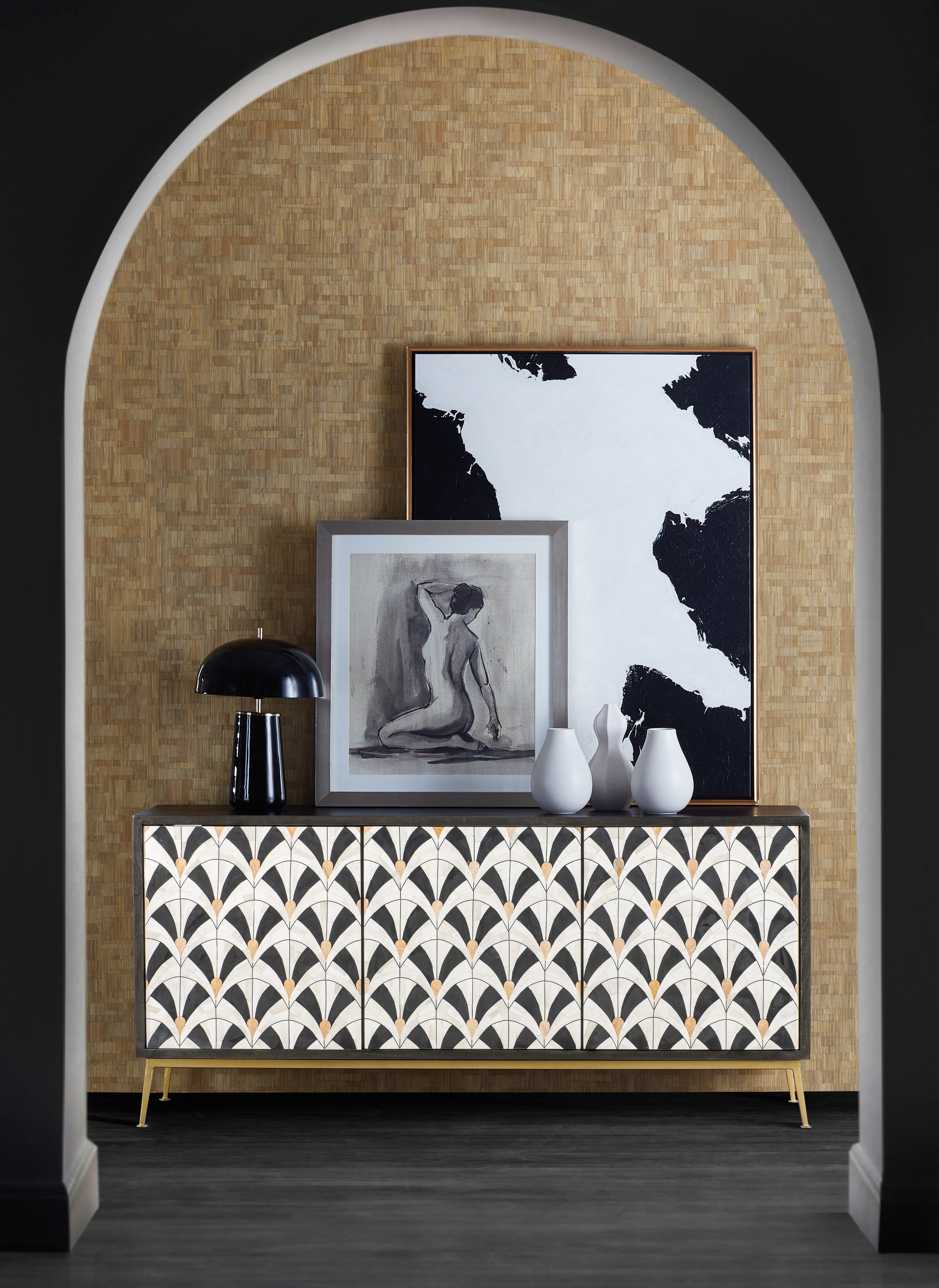 Hooker Furniture Melange Renee Credenza in Blacks