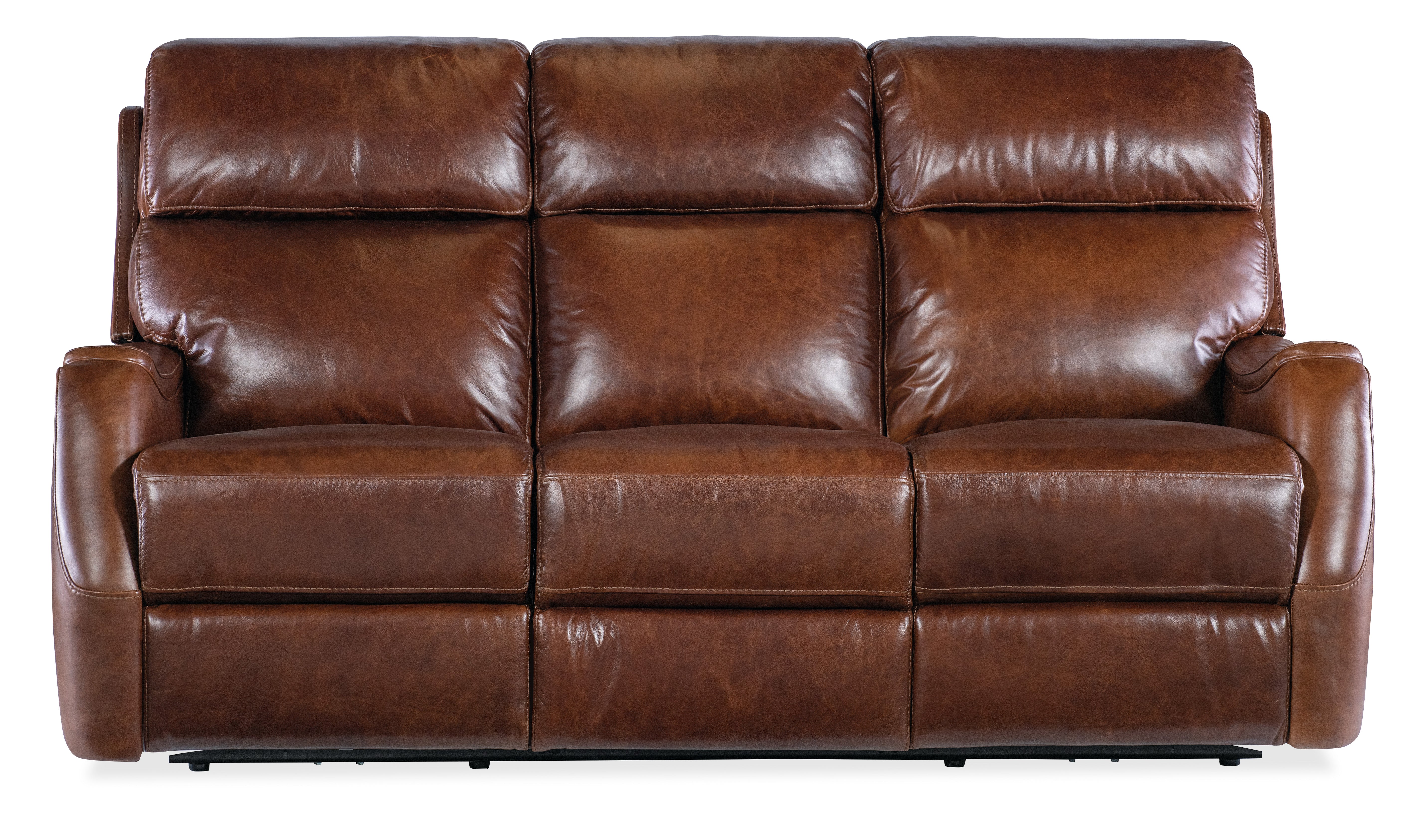 Hooker Furniture Harlan Zero Gravity Sofa with Power Recline & Power Headrest in Brown