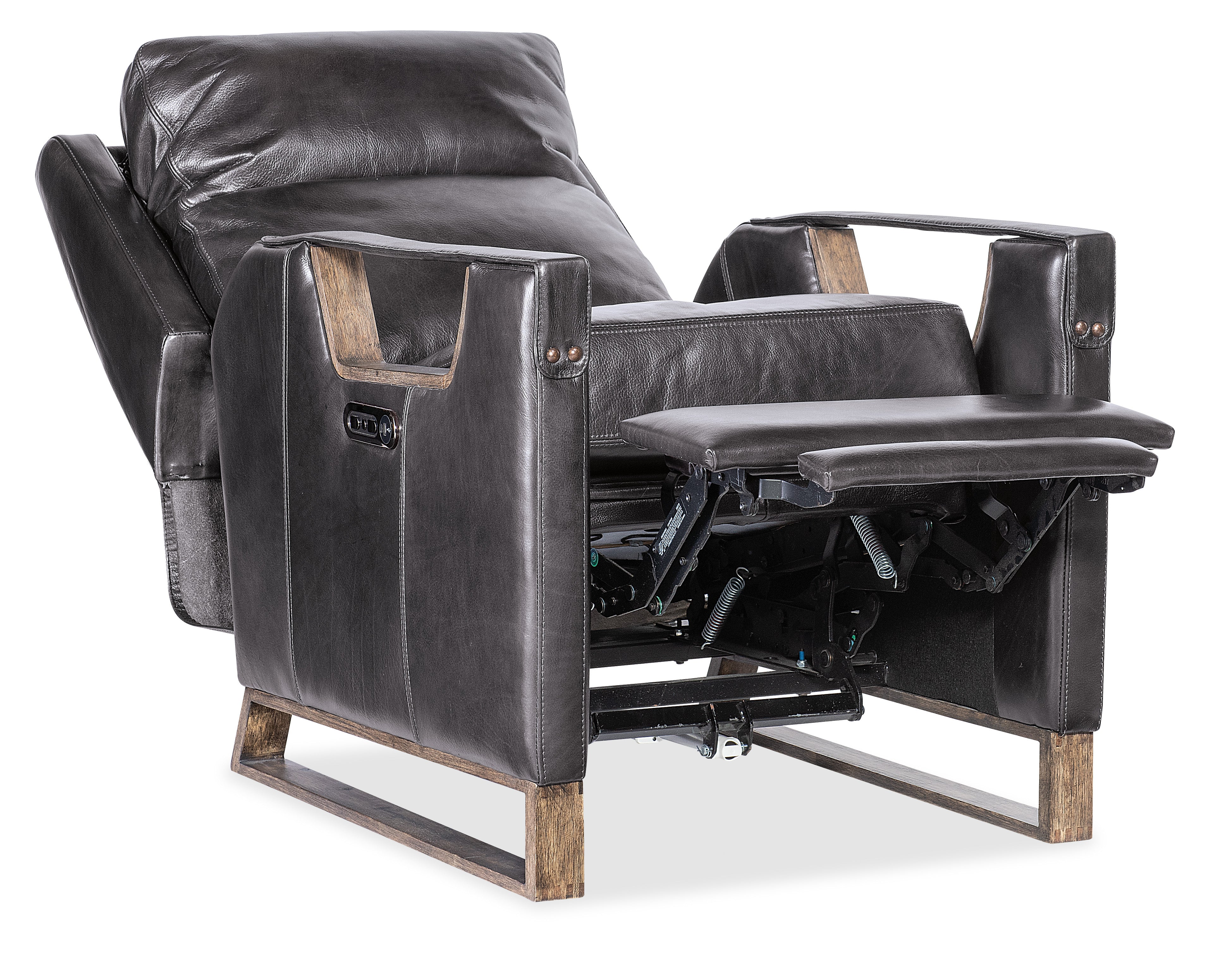 Hooker Furniture Relic Power Recliner w/Power Headrest in Black