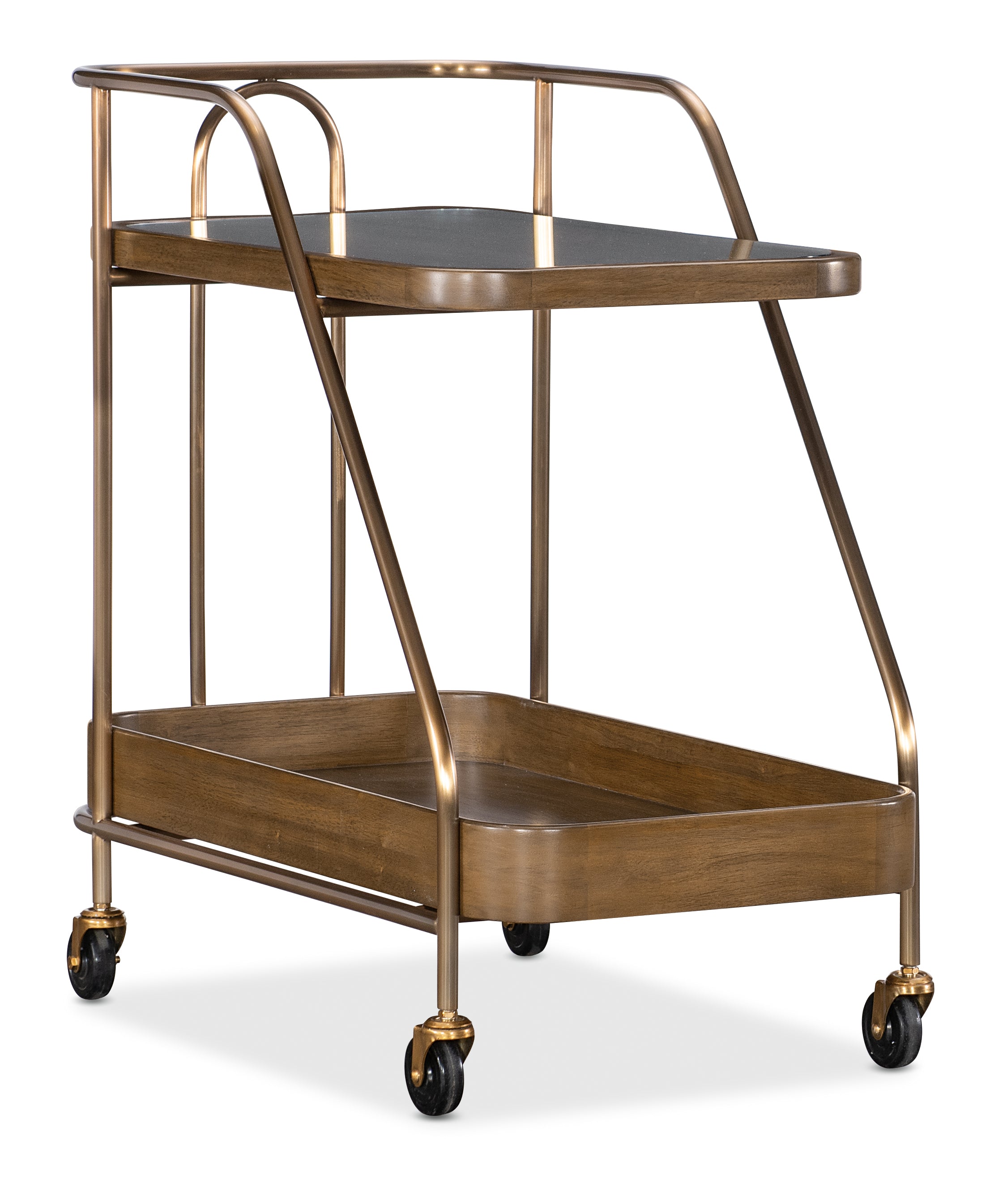 Hooker Furniture Commerce and Market Walnut Wine and Bar Cart