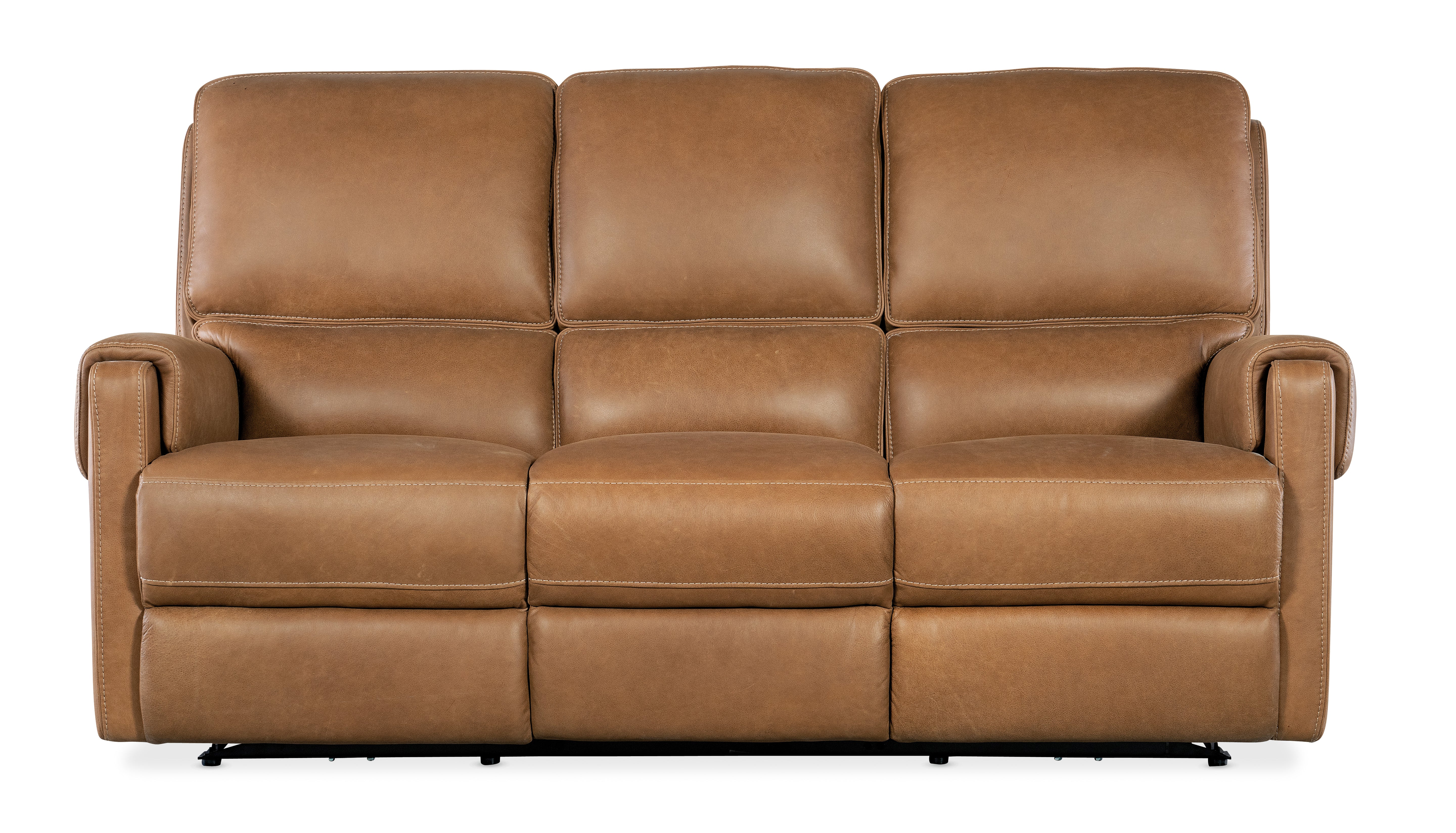 Hooker Furniture Somers Sofa with Power Recline & Power Headrest in Light Brown