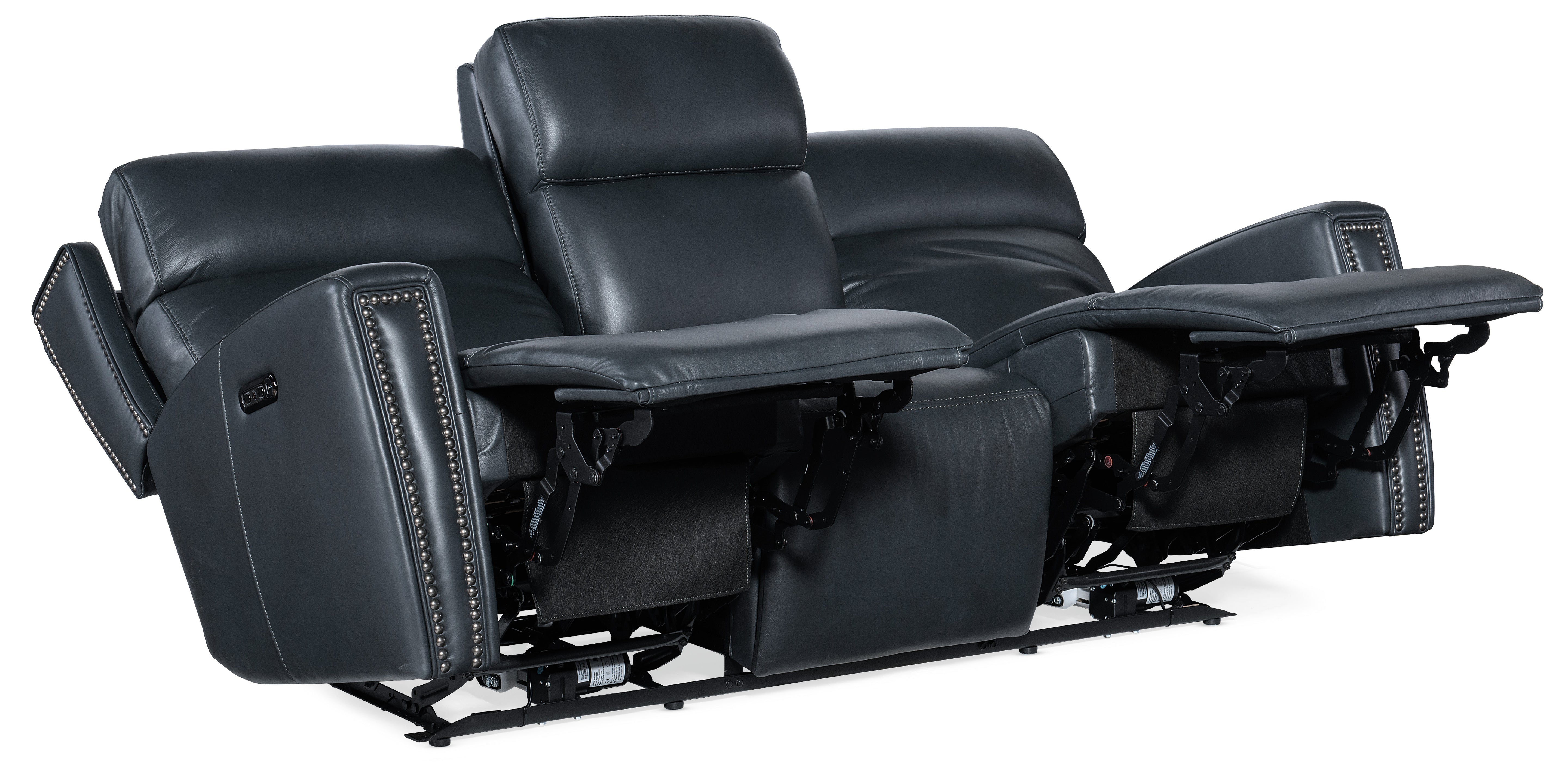Hooker Furniture Ruthe ZeroG Power Sofa with Power Headrest & Hidden Console in Medium Blue