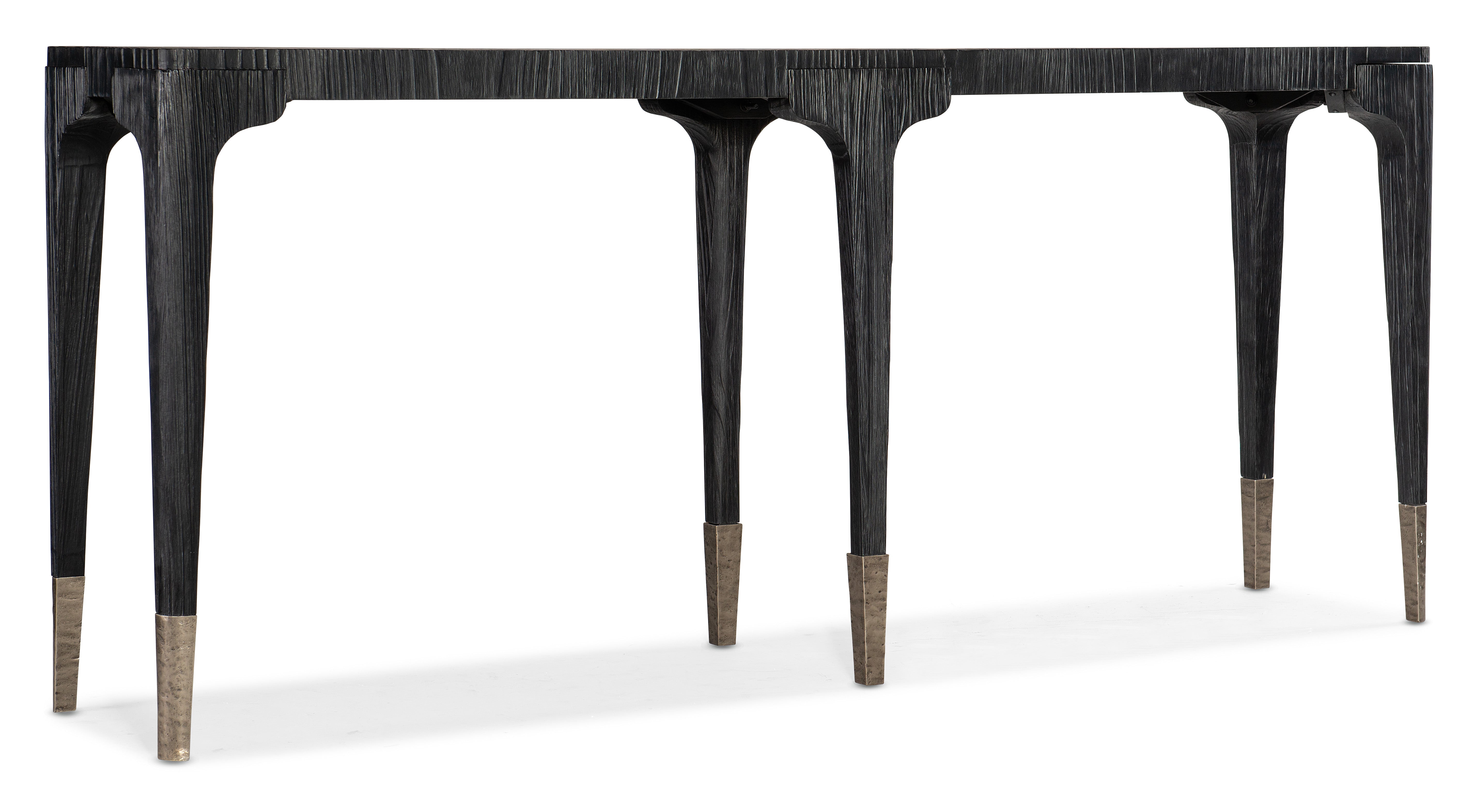 Hooker Furniture Chapman Shou Sugi Ban Console Table in Black