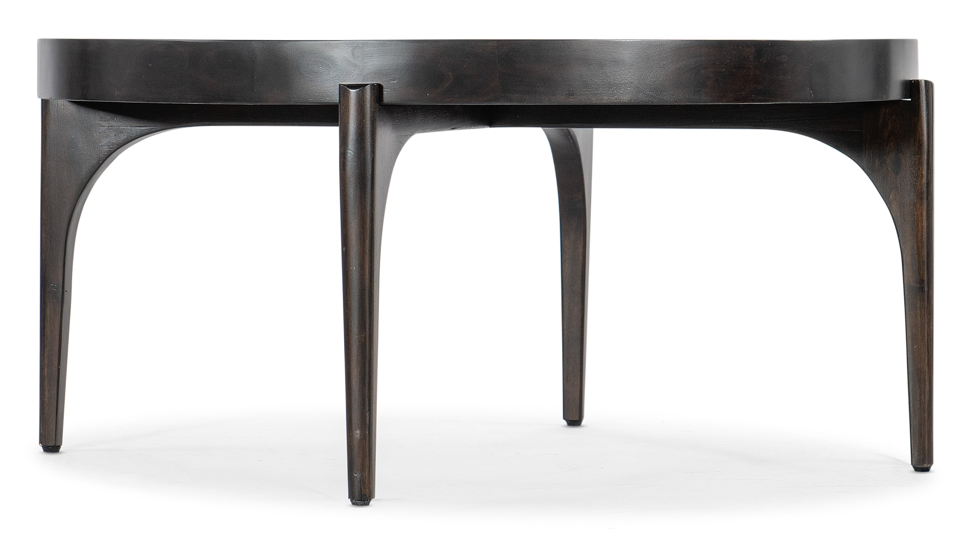 Hooker Furniture Commerce & Market Round Cocktail Table in Dark Brown