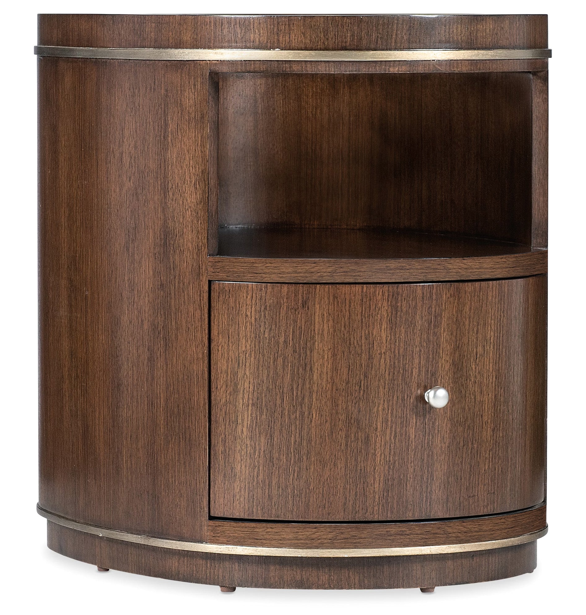 Hooker Furniture Melange Contours Side Table in Dark Wood